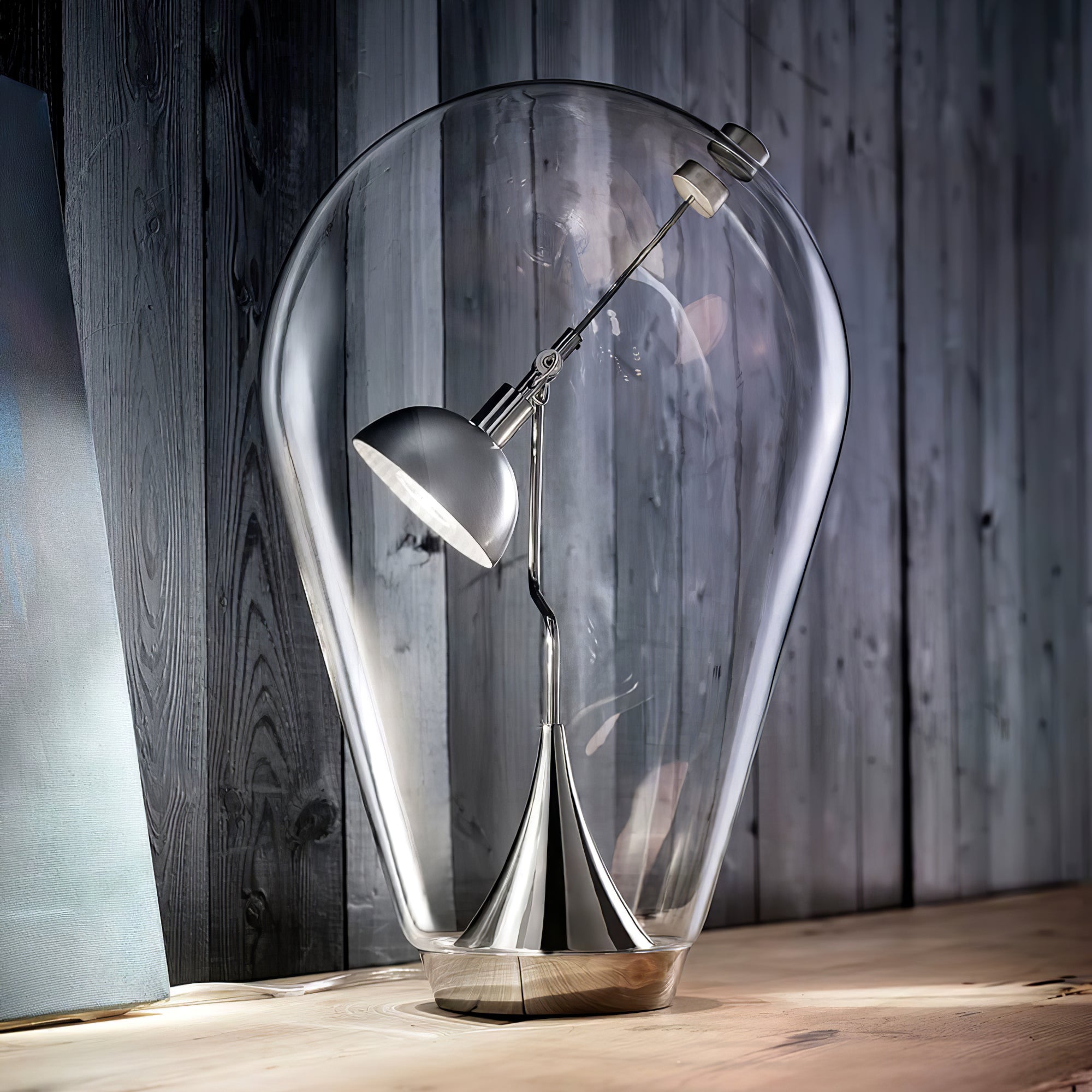 Veroce Glass Industrial Table Lamp - Letslighting