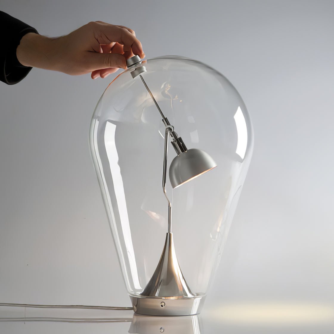 Veroce Glass Industrial Table Lamp - Letslighting