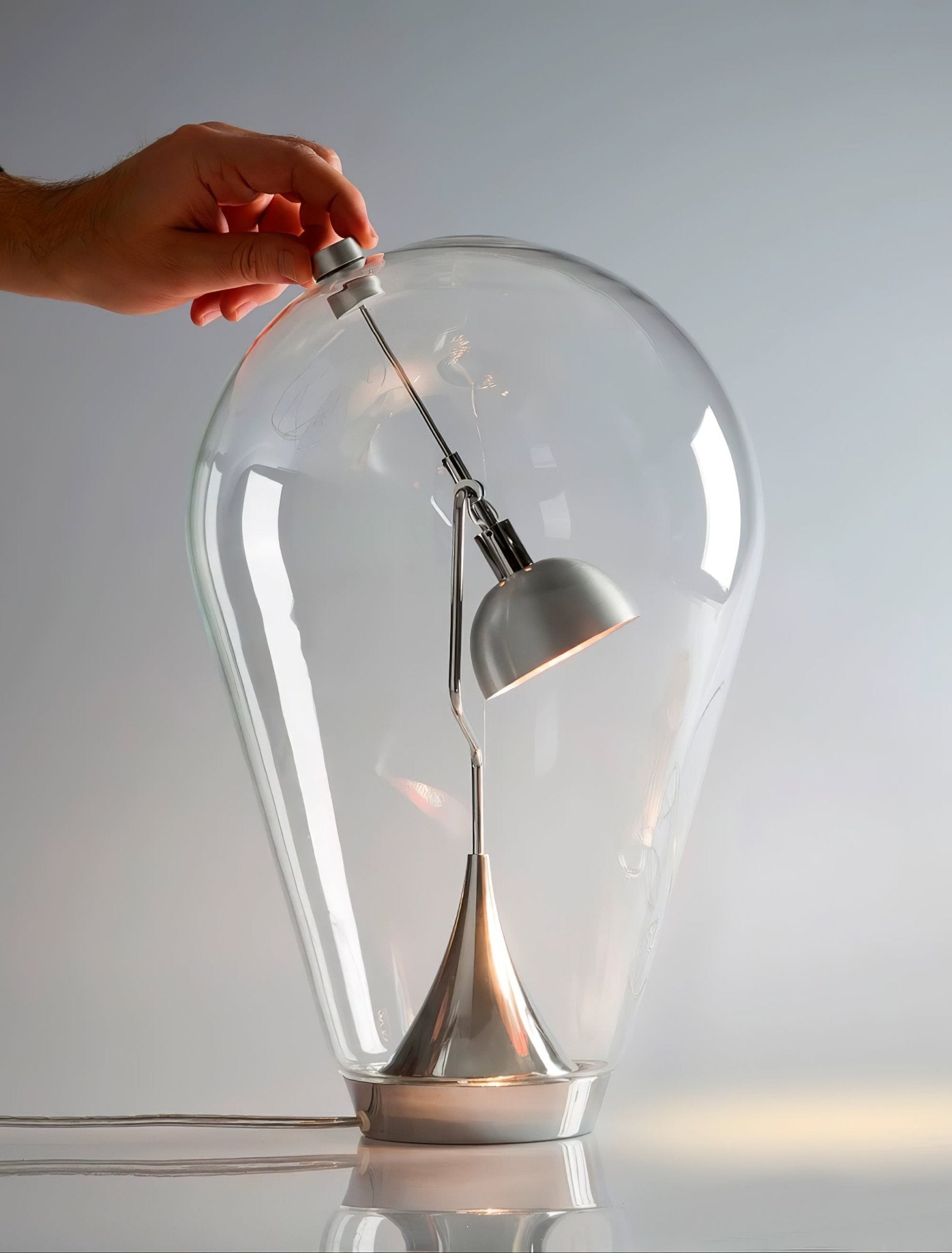 Veroce Glass Industrial Table Lamp - Letslighting