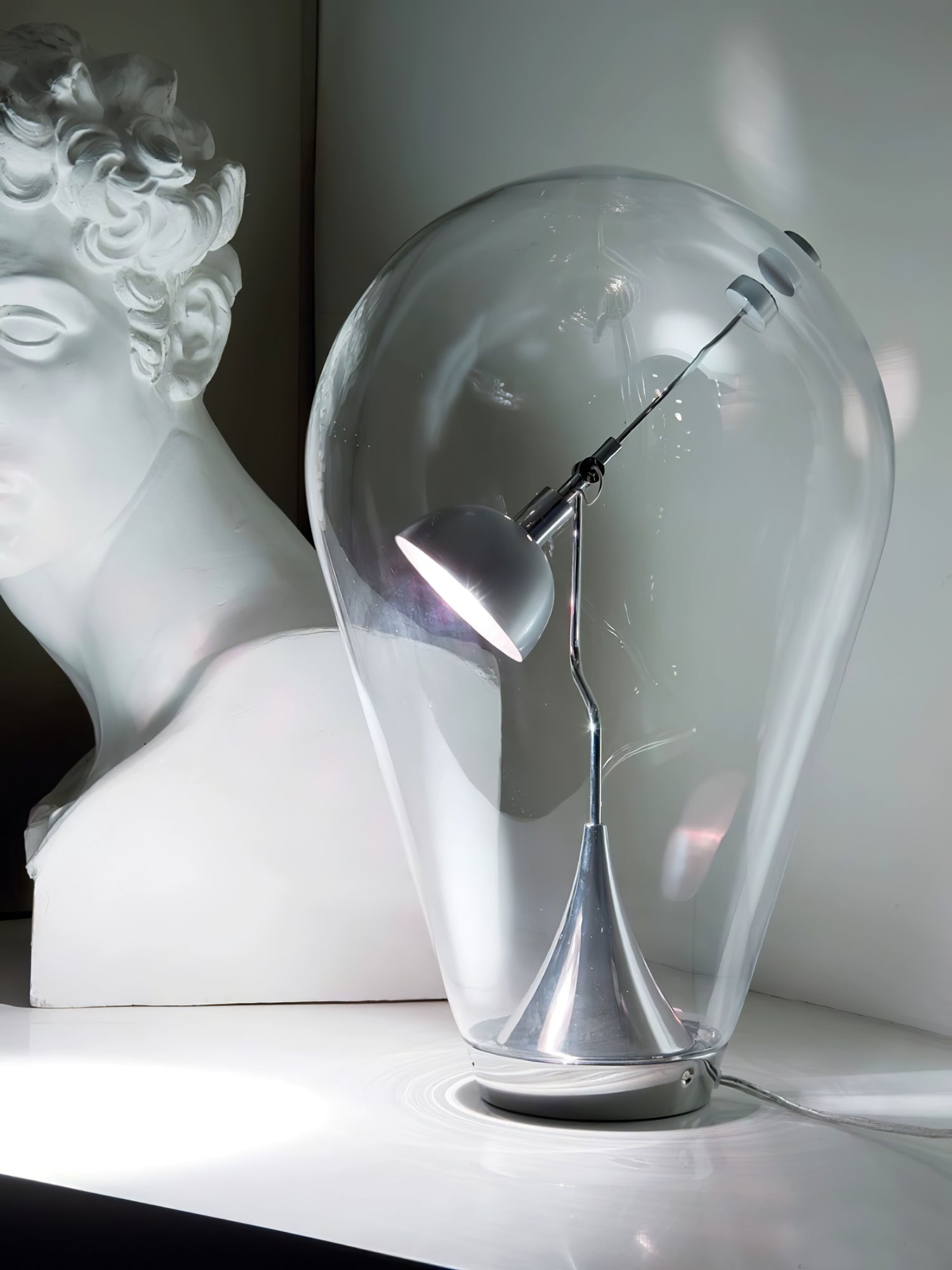 Veroce Glass Industrial Table Lamp - Letslighting