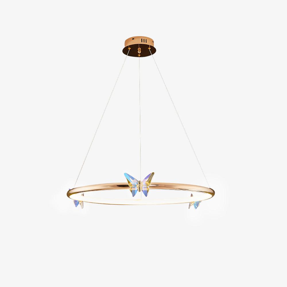 Lustra Chandelier Butterfly Crystal Ring Elegant - Letslighting