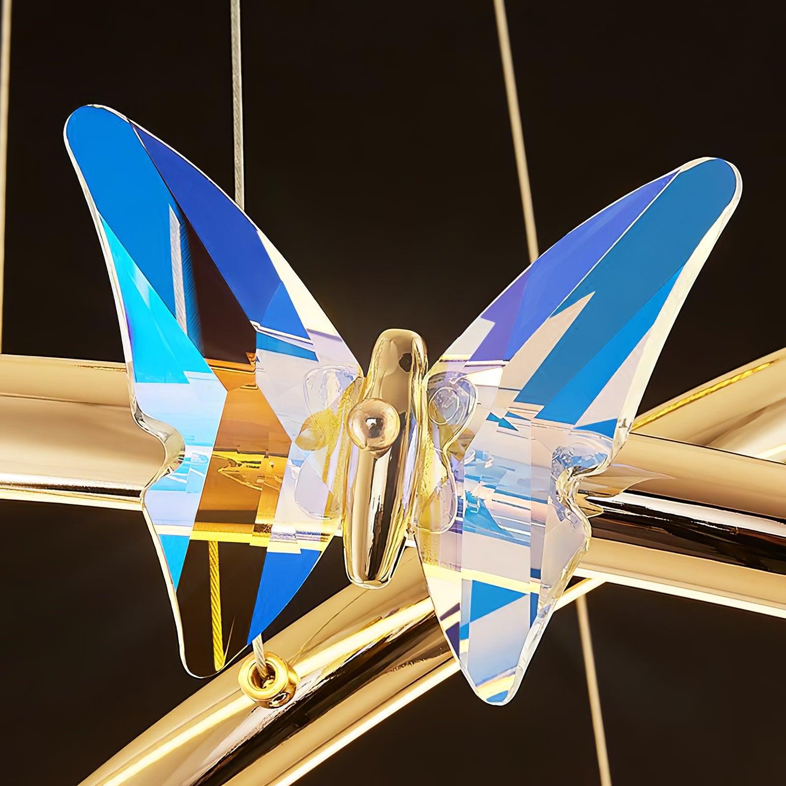 Lustra Chandelier Butterfly Crystal Ring Elegant - Letslighting