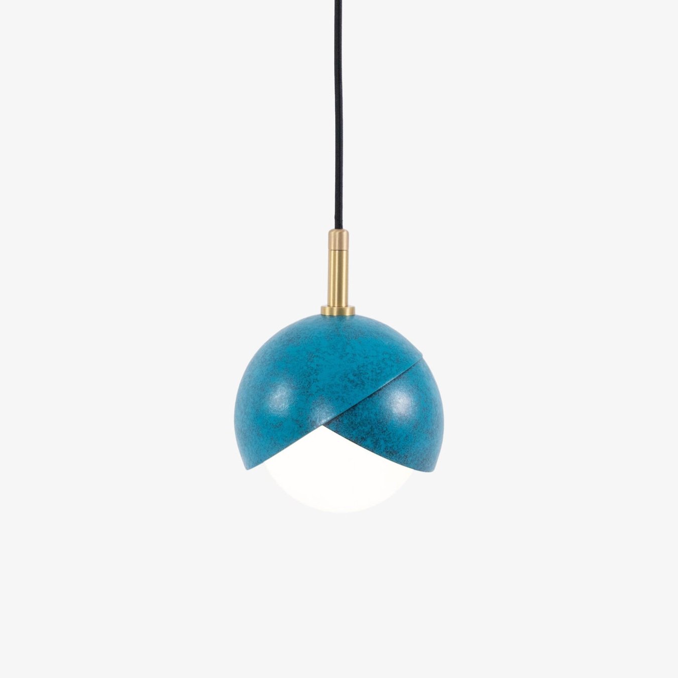Solara Pendant Lamp Brass Nested Opal Globe Modern - Letslighting