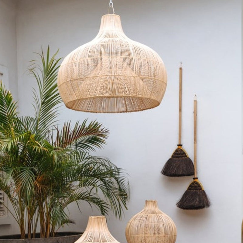 Ritta Vintage Handmade Rattan Pendant Light Living Room