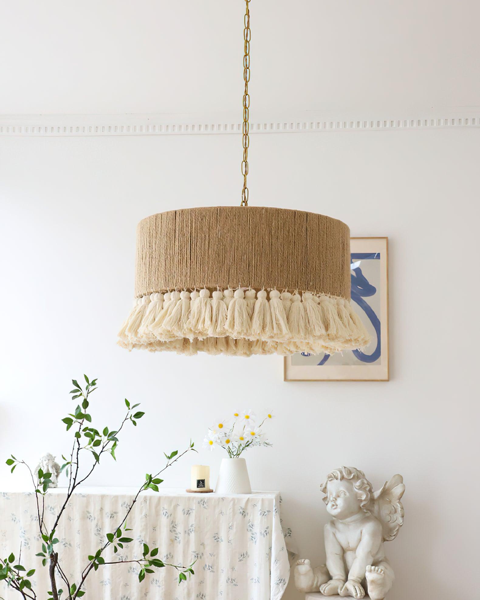 Lustra Pendant Lamp Cotton Tassels for Living Room - Letslighting