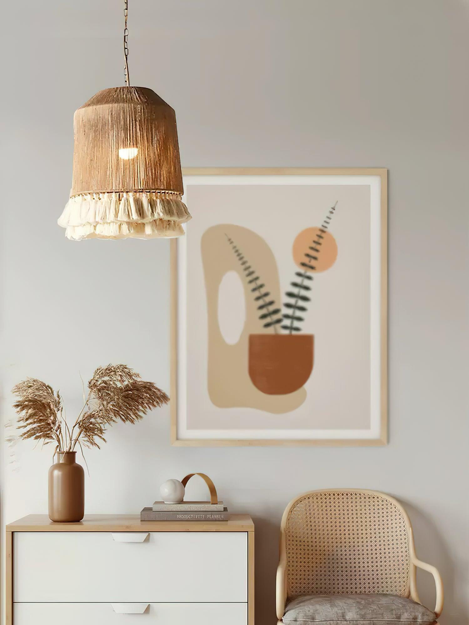 Lustra Pendant Lamp Cotton Tassels for Living Room - Letslighting