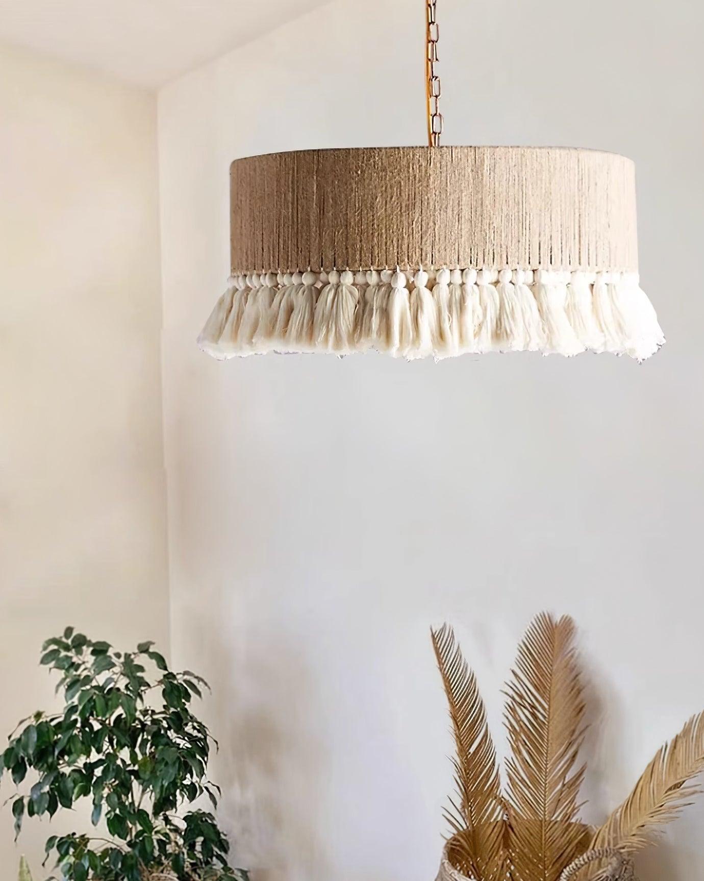Lustra Pendant Lamp Cotton Tassels for Living Room - Letslighting