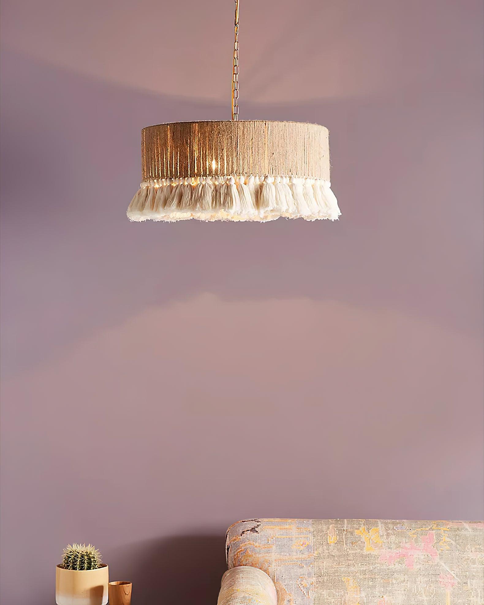 Lustra Pendant Lamp Cotton Tassels for Living Room - Letslighting