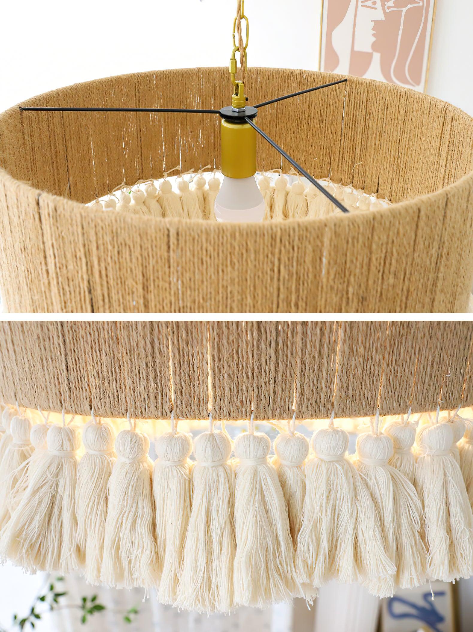 Lustra Pendant Lamp Cotton Tassels for Living Room - Letslighting