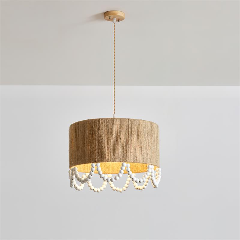 Boho Dona Pendant Lamp Natural Fringe Organic - Letslighting