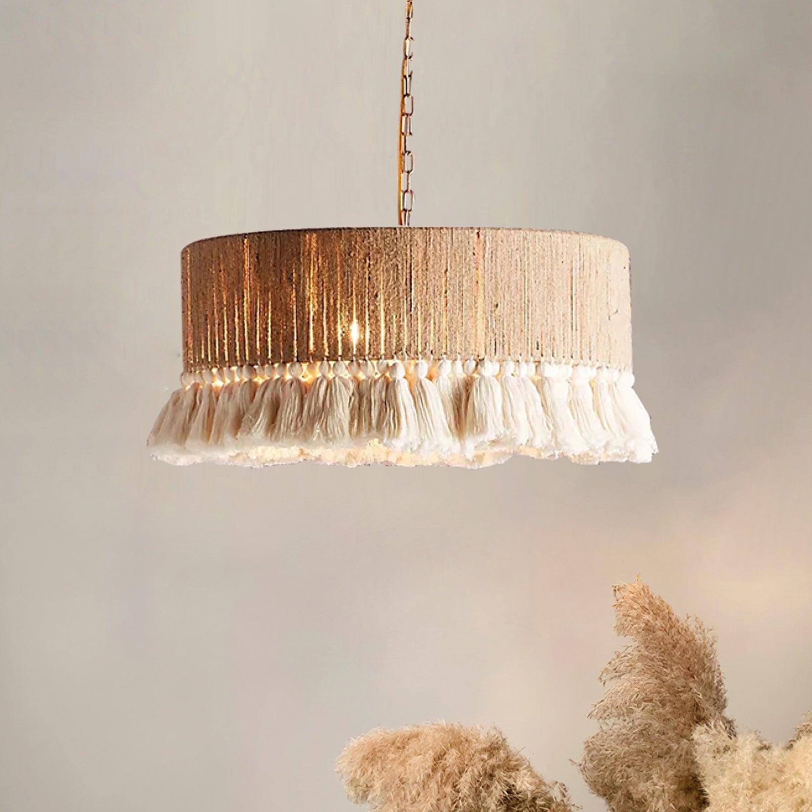 Lustra Pendant Lamp Cotton Tassels for Living Room - Letslighting