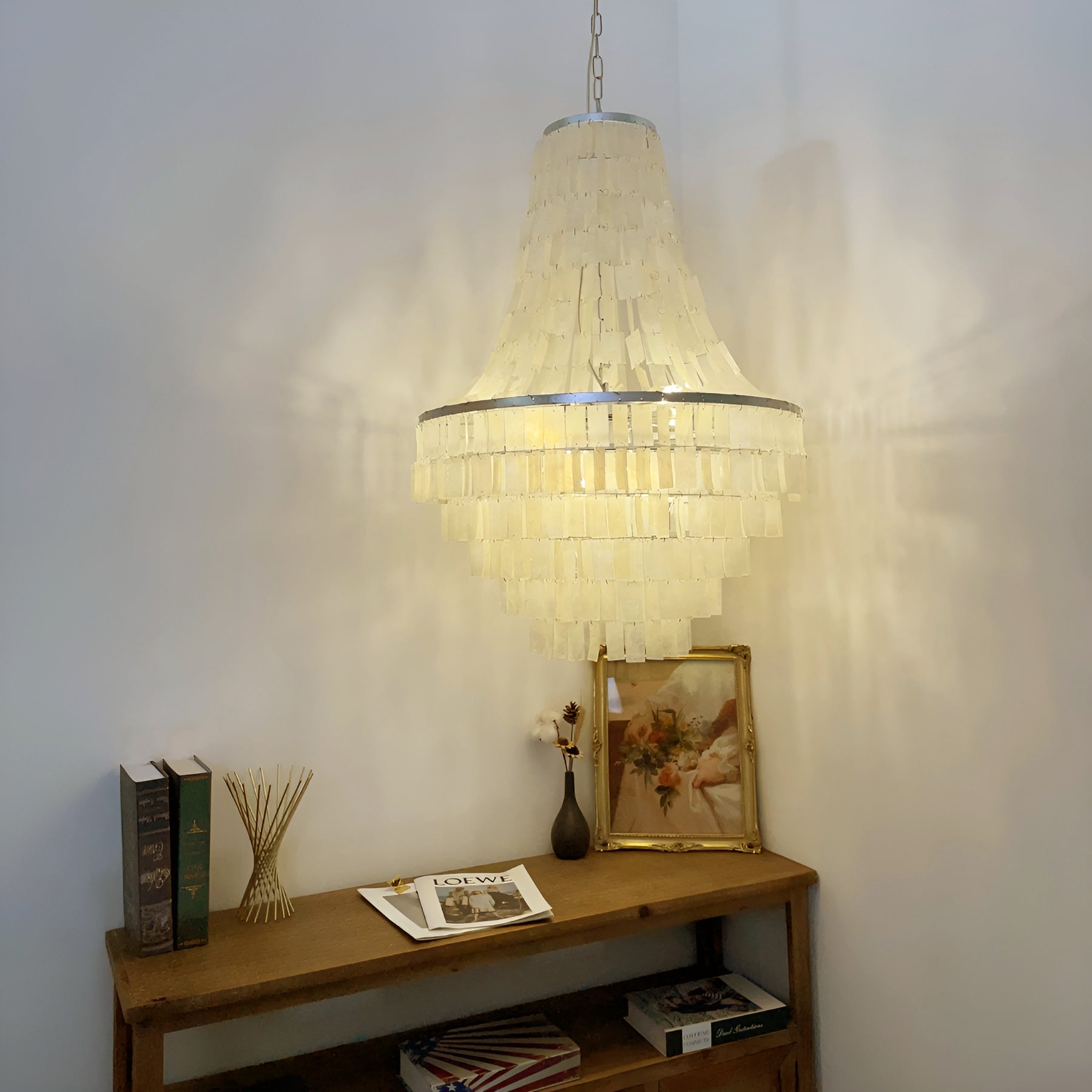 Aurora Chandelier Boho Shell Tiered - Letslighting