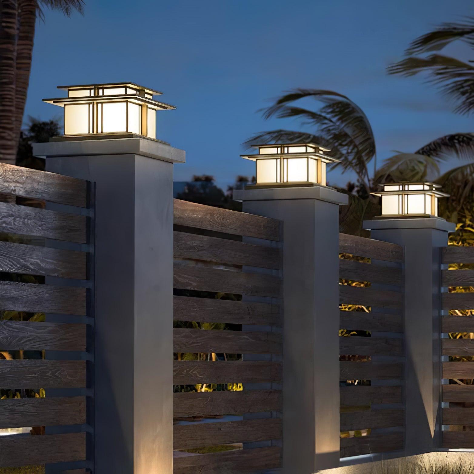 Ray Pillar Solar /HardWire Outdoor Light