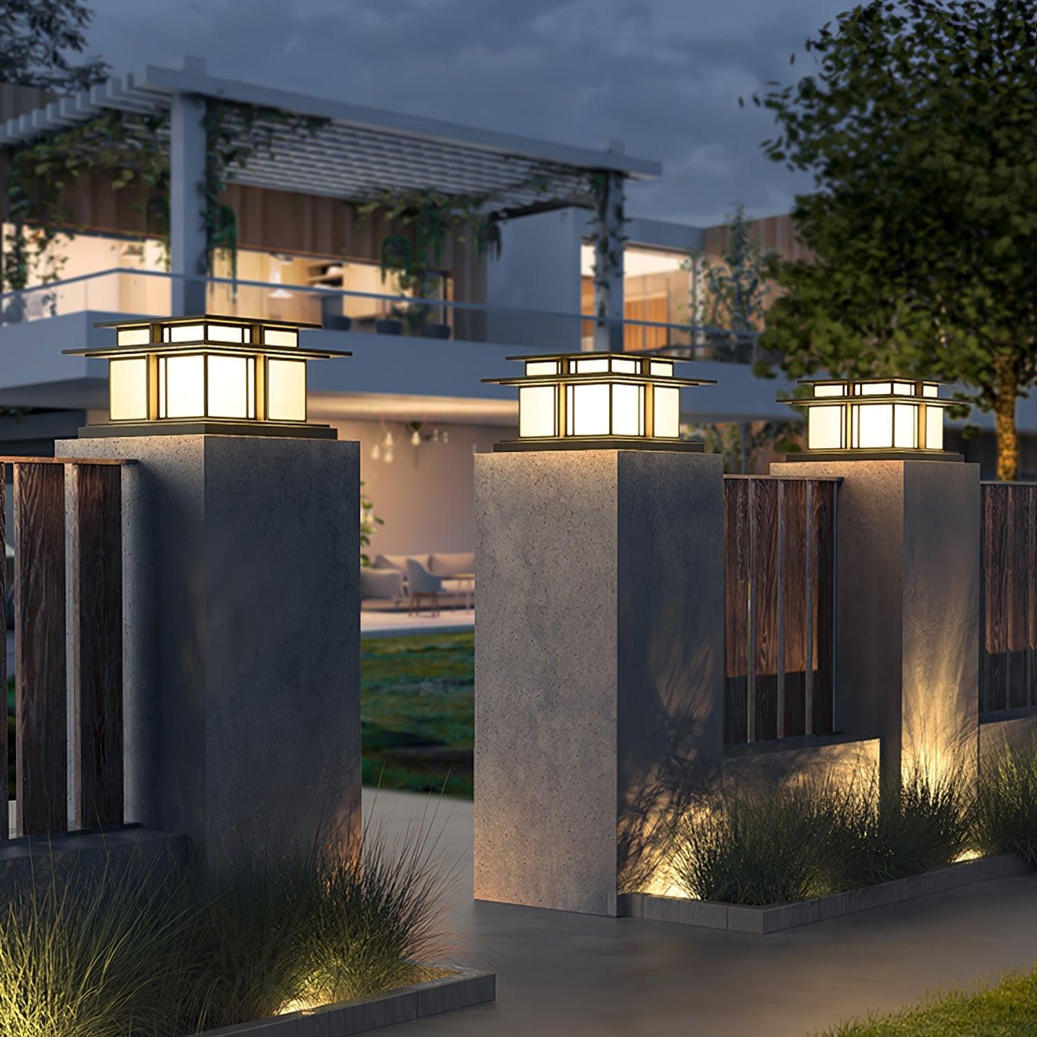 Ray Pillar Solar /HardWire Outdoor Light