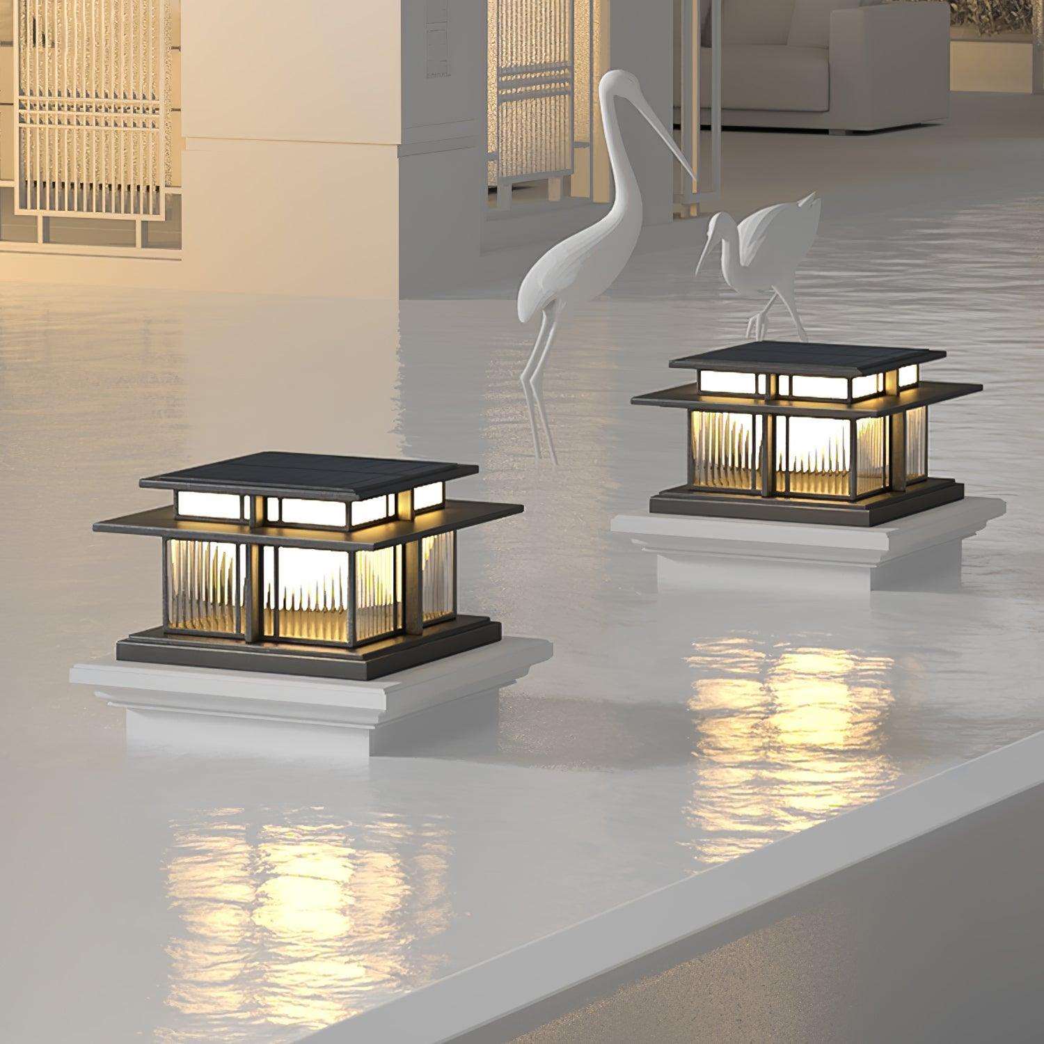 Ray Pillar Solar /HardWire Outdoor Light