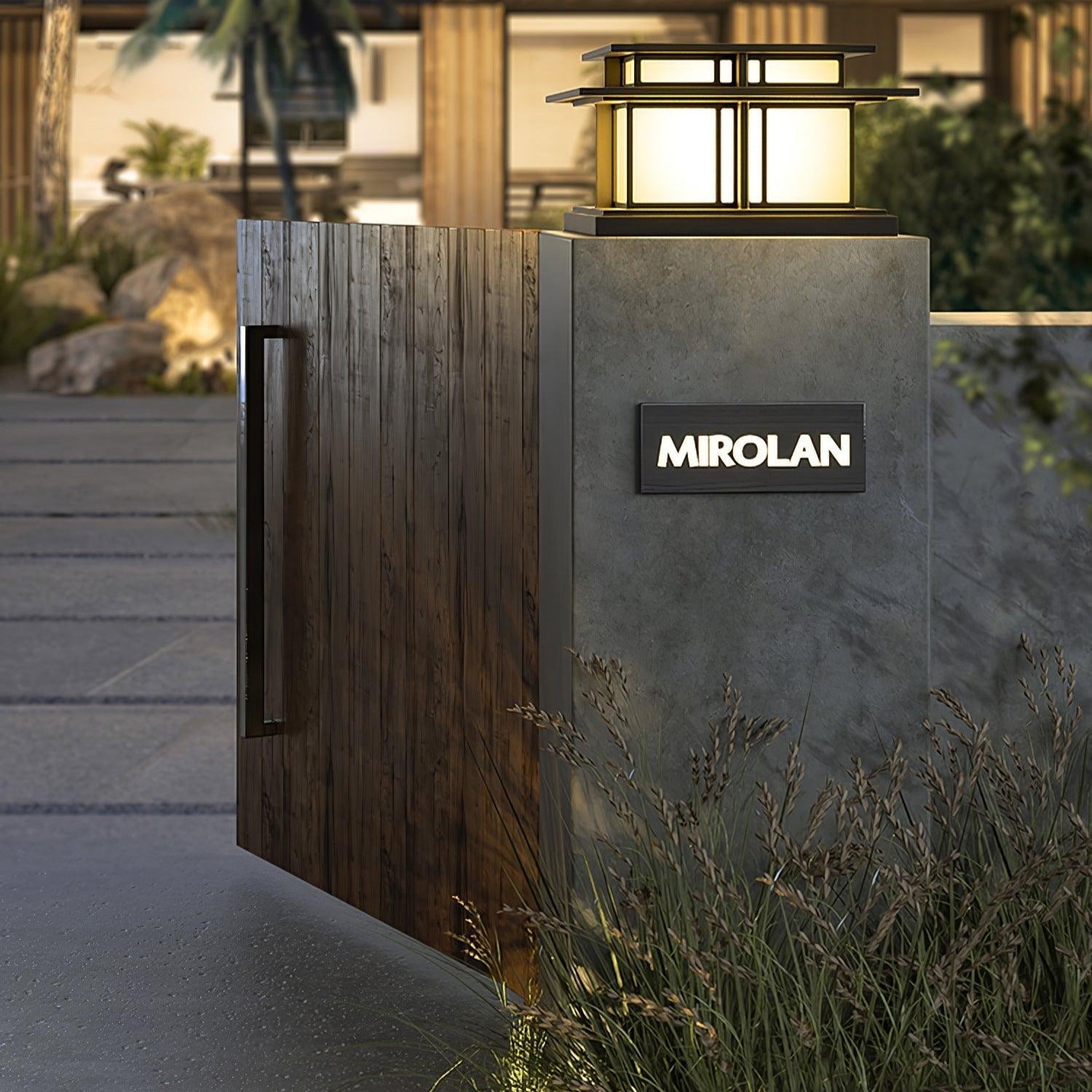 Ray Pillar Solar /HardWire Outdoor Light