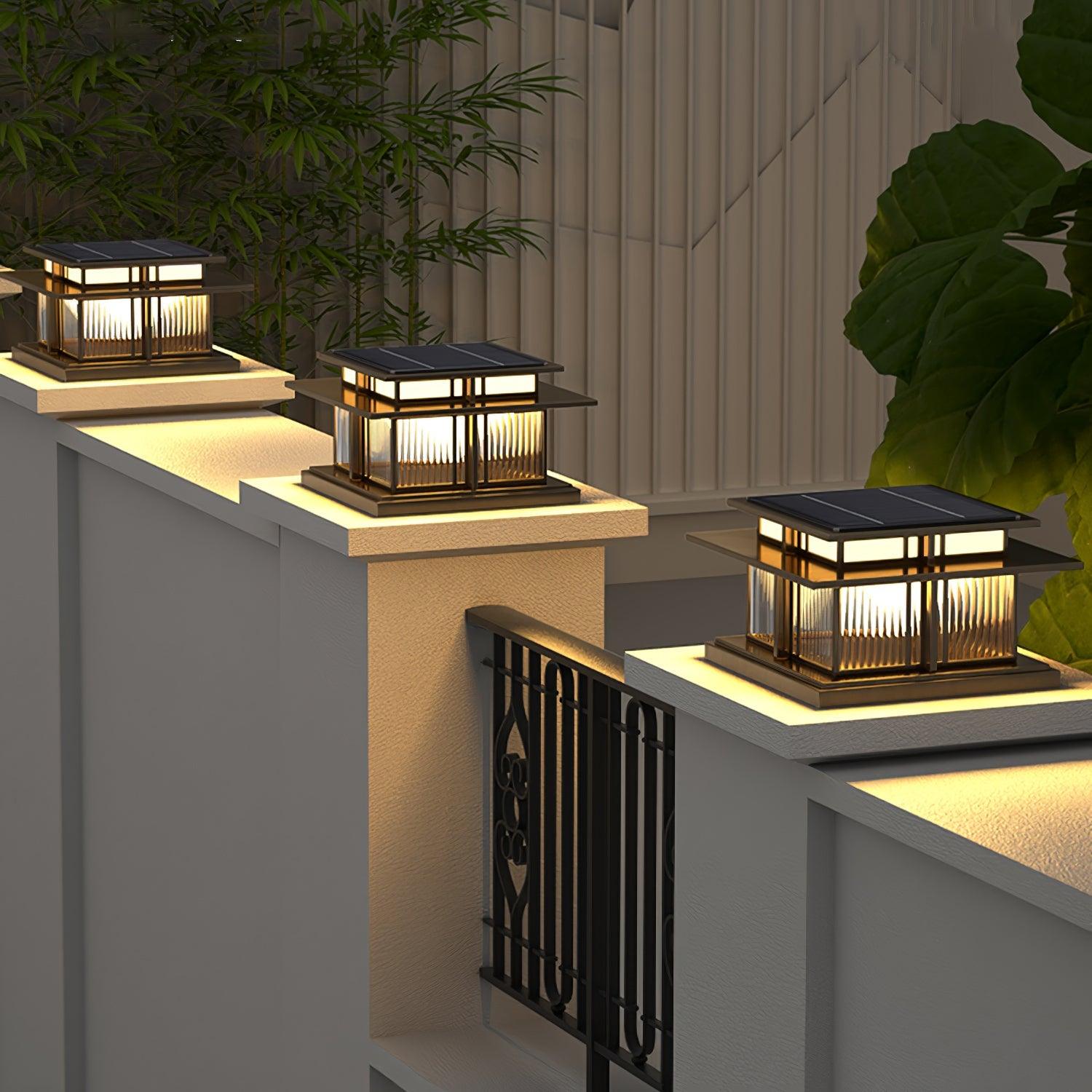 Ray Pillar Solar /HardWire Outdoor Light