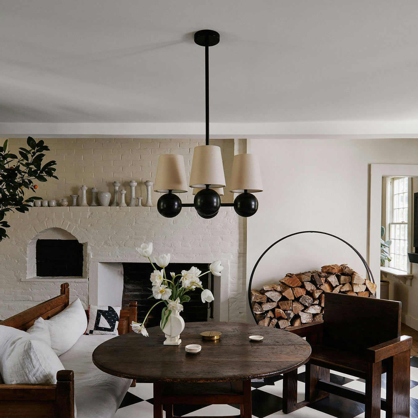 Aevuvyj Premium Elegance Brass Fabric Chandelier - Letslighting