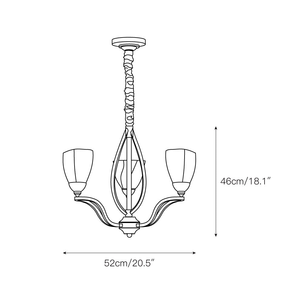Dvaluvyj Postmodern Luxury Brass Glass Chandelier - Letslighting