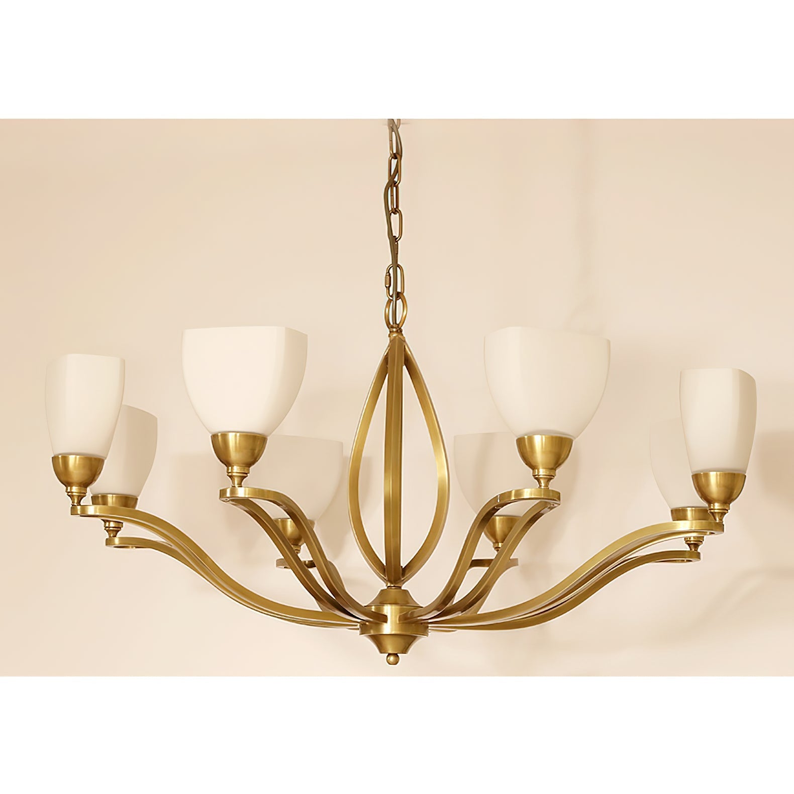 Dvaluvyj Postmodern Luxury Brass Glass Chandelier - Letslighting