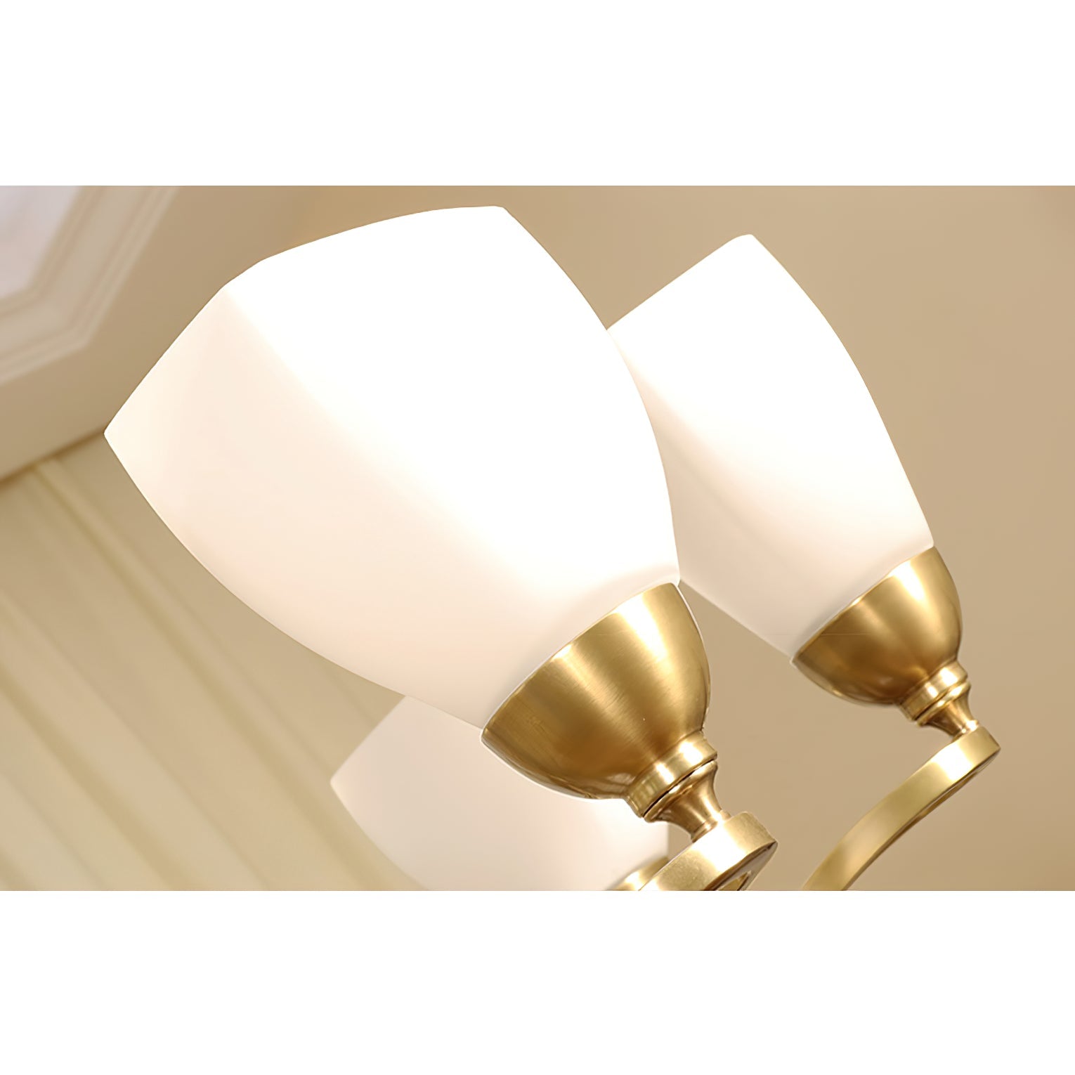 Dvaluvyj Postmodern Luxury Brass Glass Chandelier - Letslighting