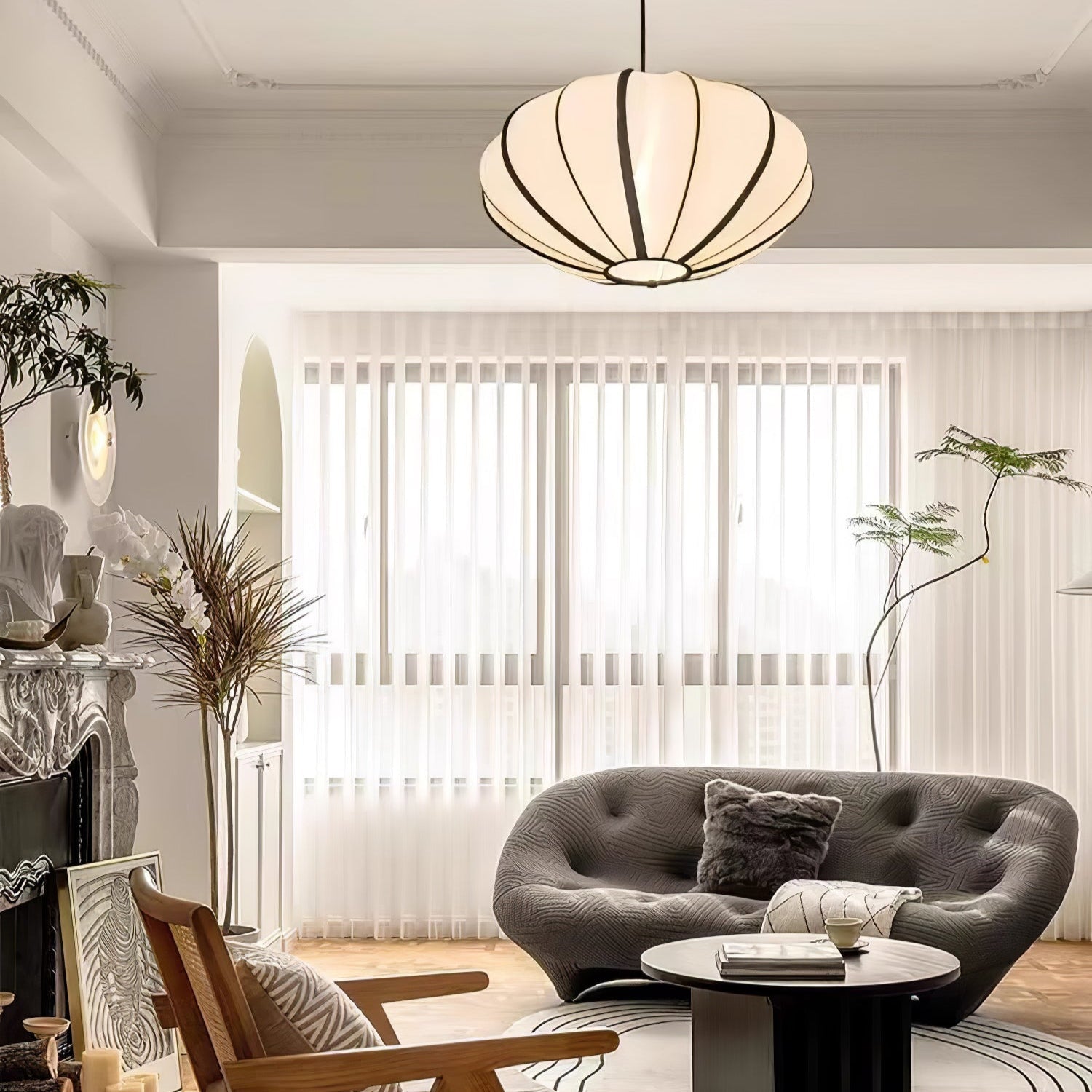 Daphne Modern Fabric Pendant Lamp - Letslighting