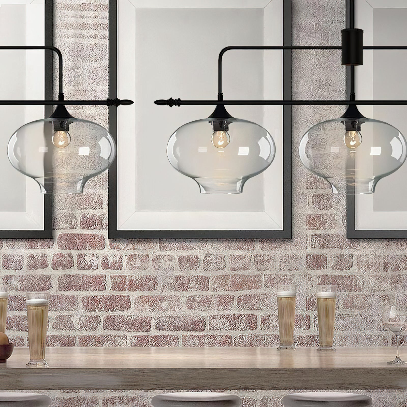 Himinuvyj Modern Minimalist Glass Pendant Light - Letslighting