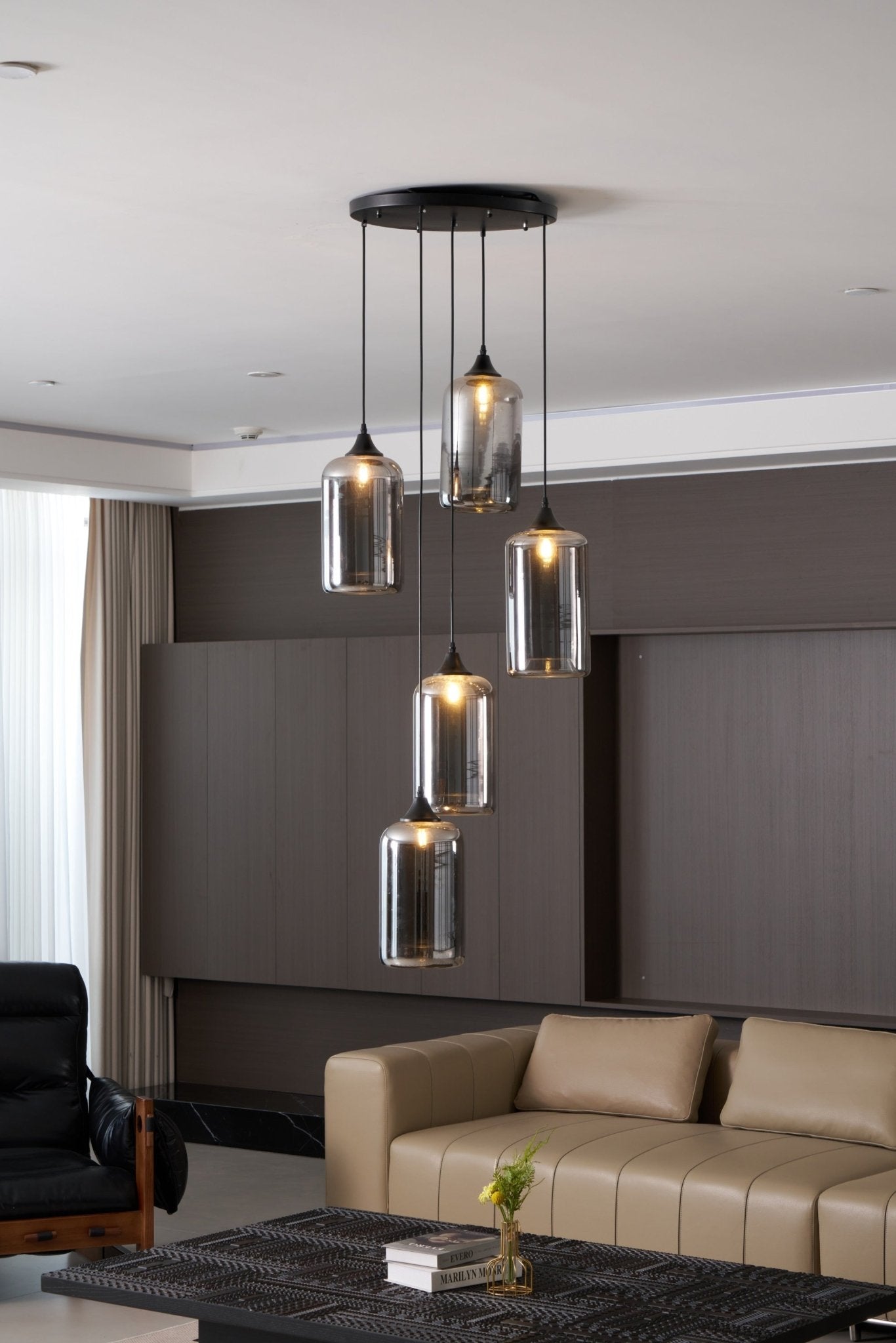 Mirelia Glass Industrial Pendant Light - Letslighting