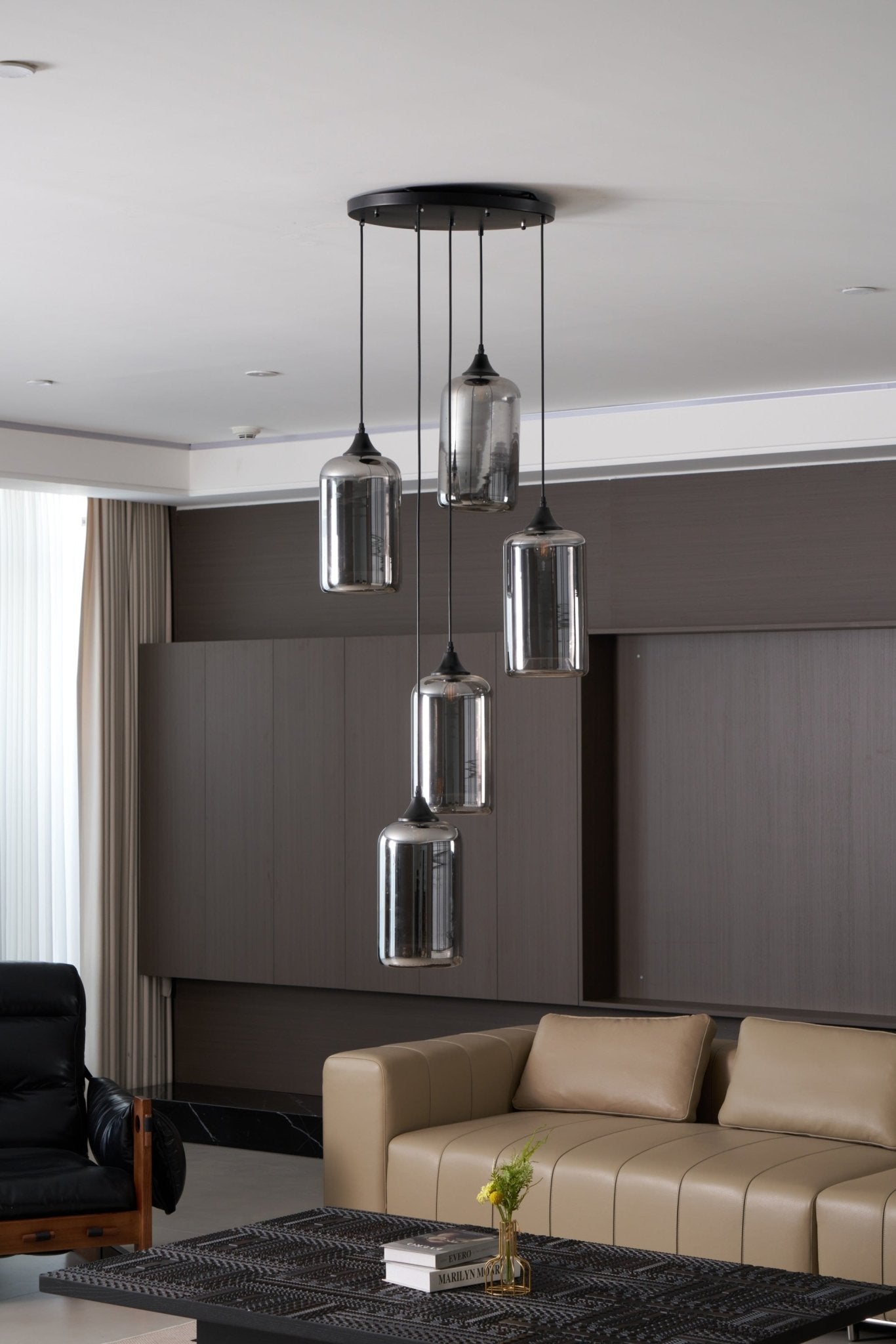 Mirelia Glass Industrial Pendant Light - Letslighting