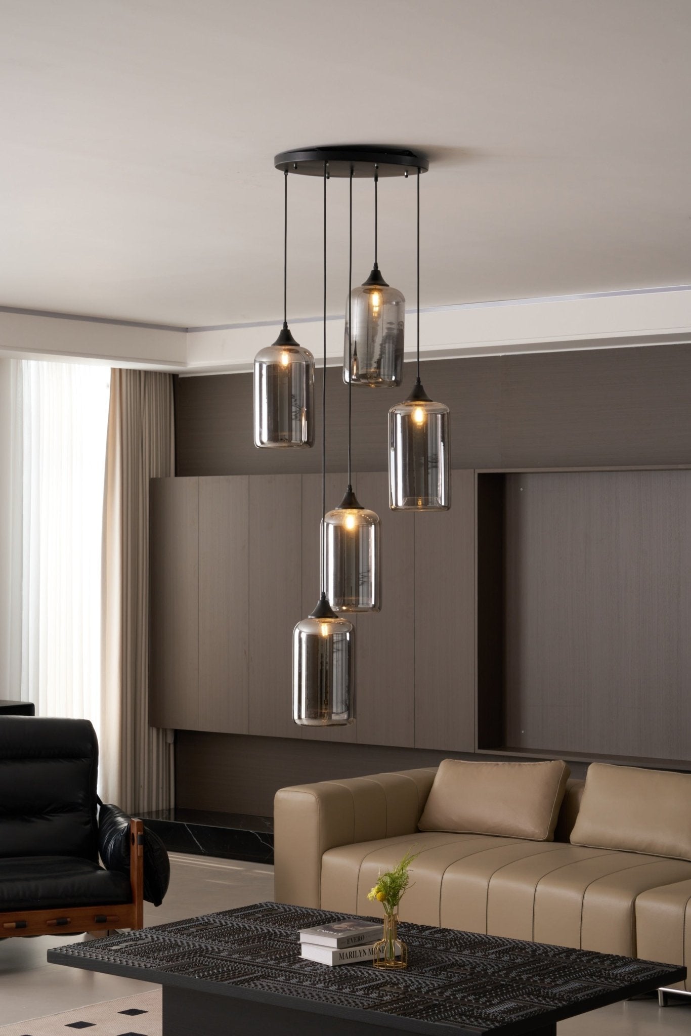 Mirelia Glass Industrial Pendant Light - Letslighting