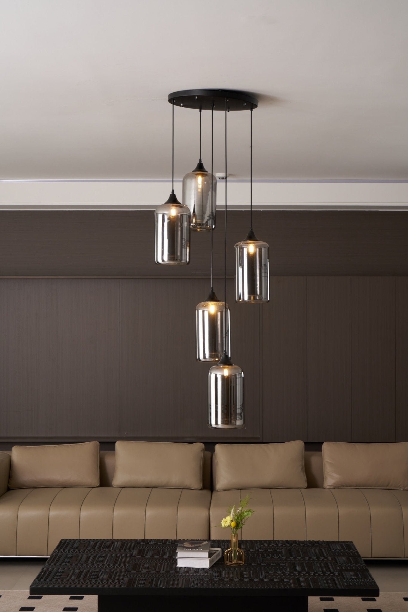 Mirelia Glass Industrial Pendant Light - Letslighting