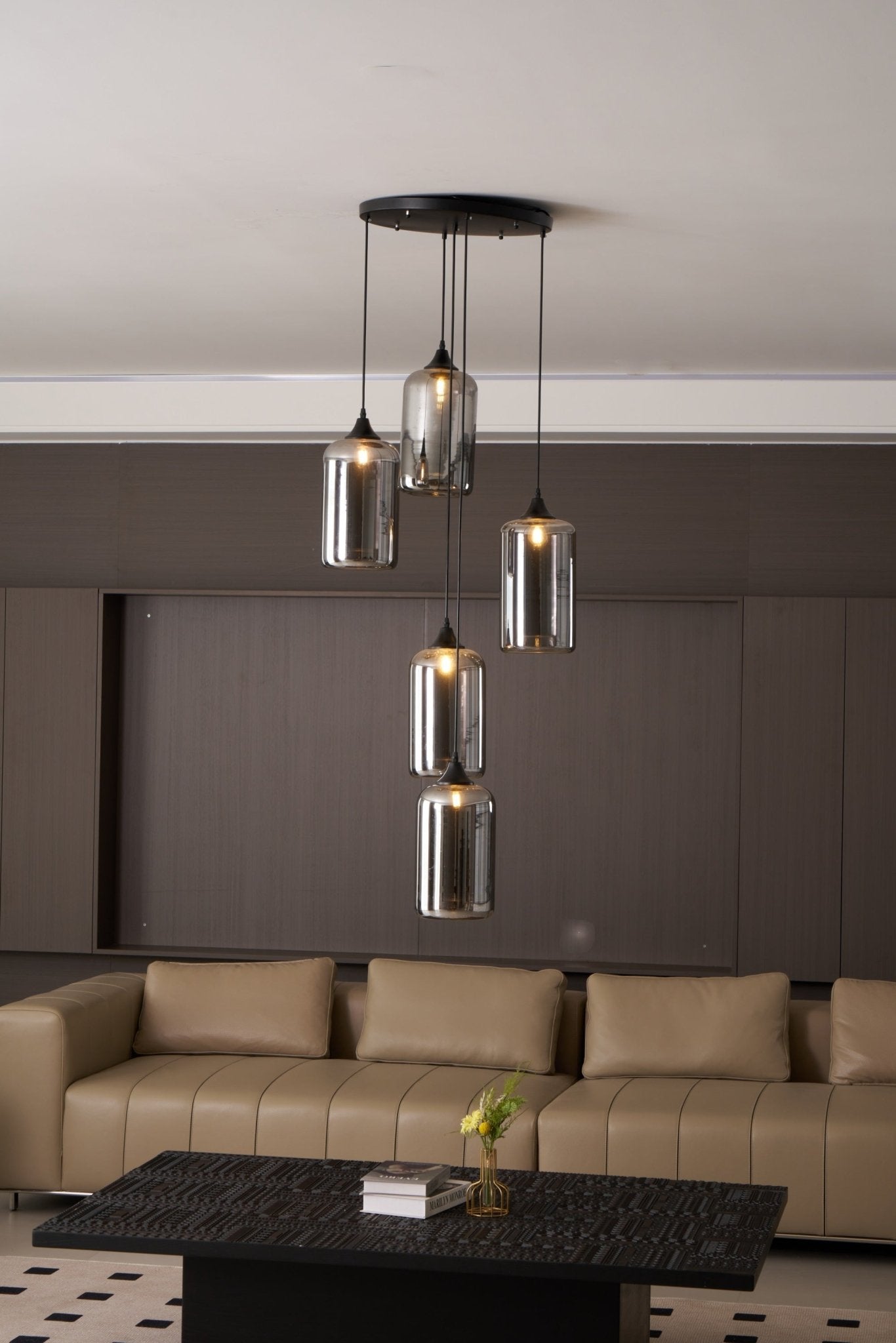 Mirelia Glass Industrial Pendant Light - Letslighting