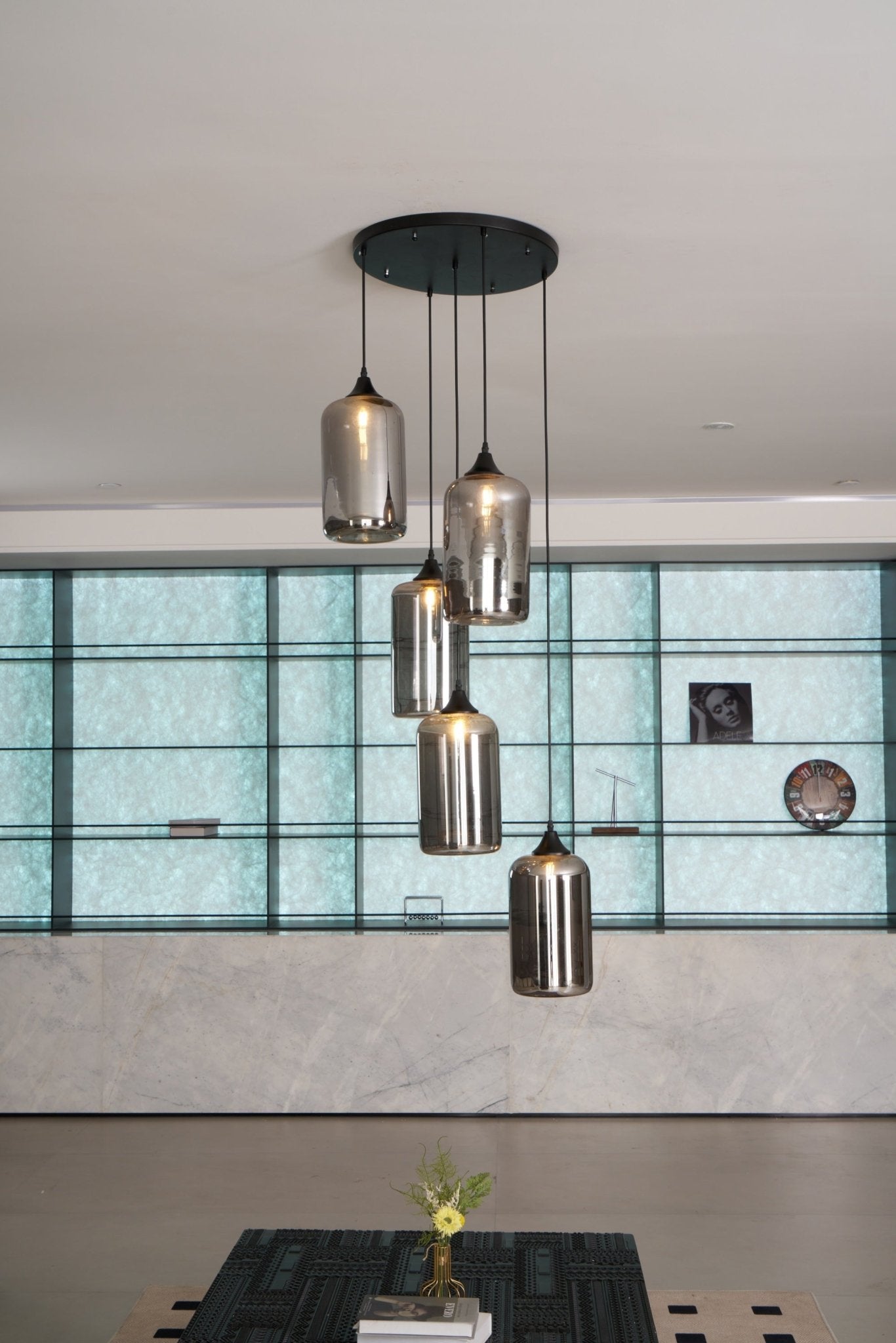 Mirelia Glass Industrial Pendant Light - Letslighting