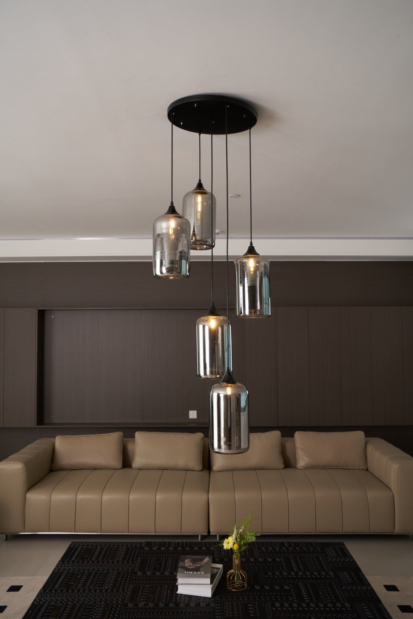 Mirelia Glass Industrial Pendant Light - Letslighting