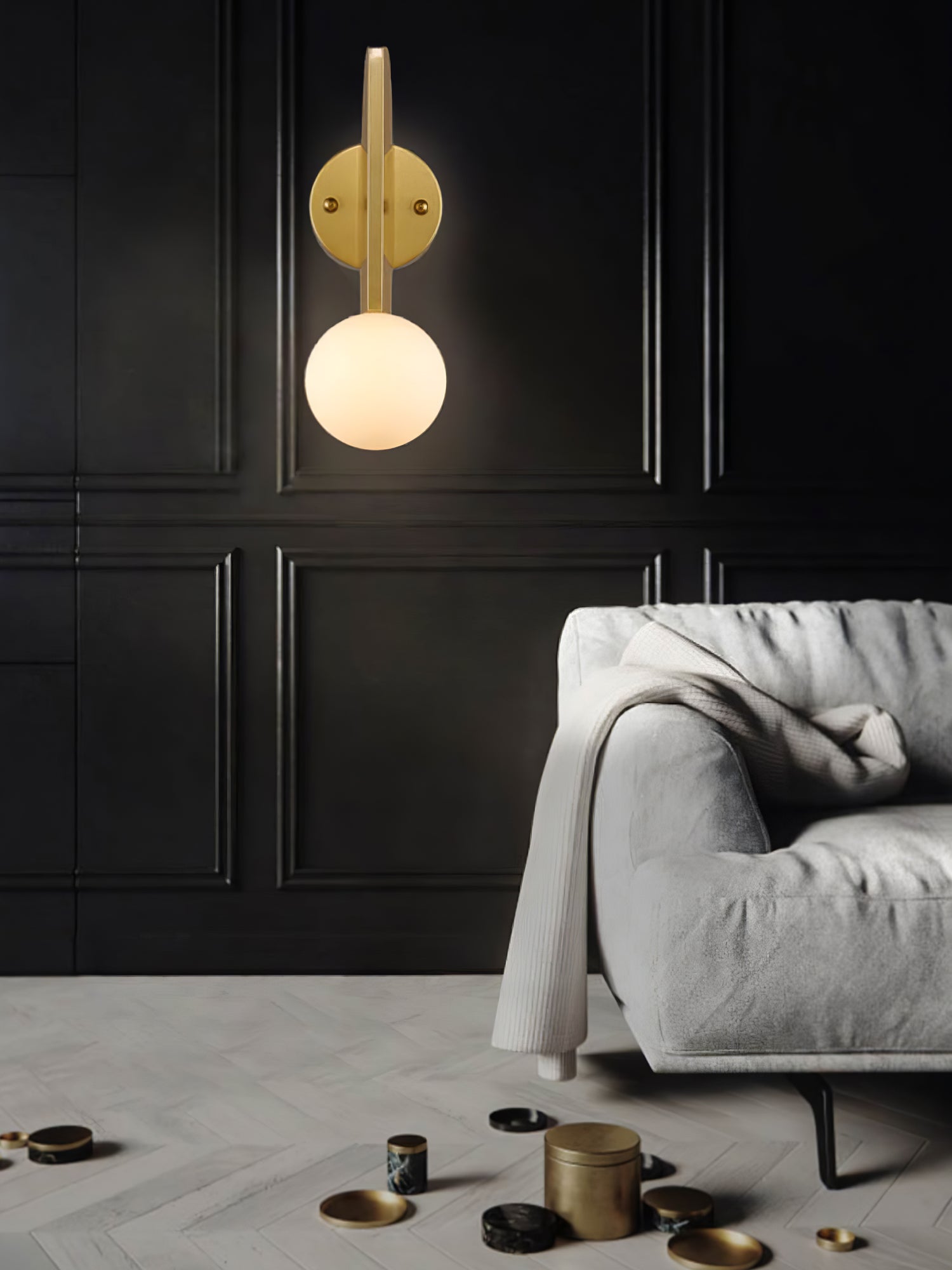 Lustra Wall Lamp Glass Globe Sculptural - Letslighting