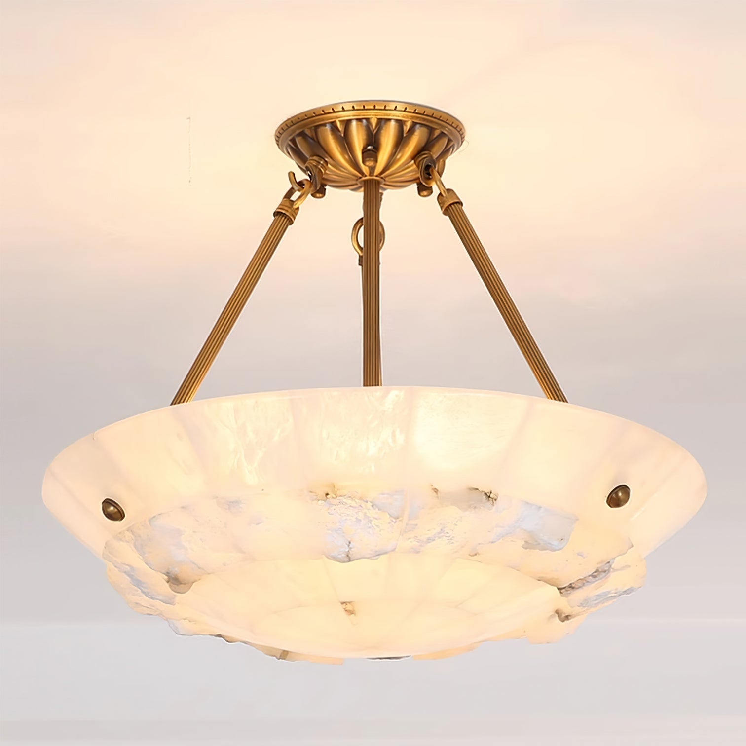 Bowl Pendant Lamp Alabaster Elegance - Letslighting