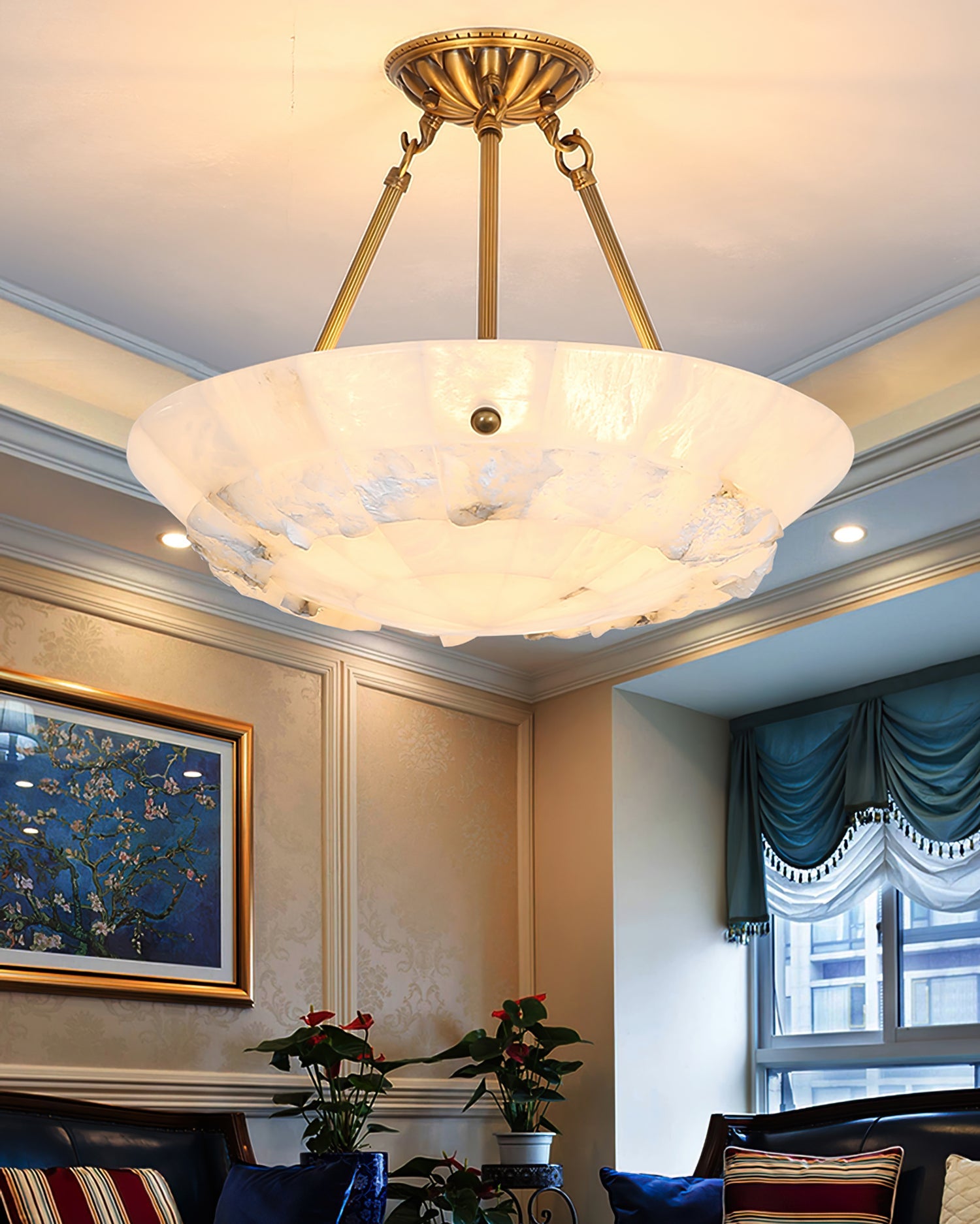 Bowl Pendant Lamp Alabaster Elegance - Letslighting