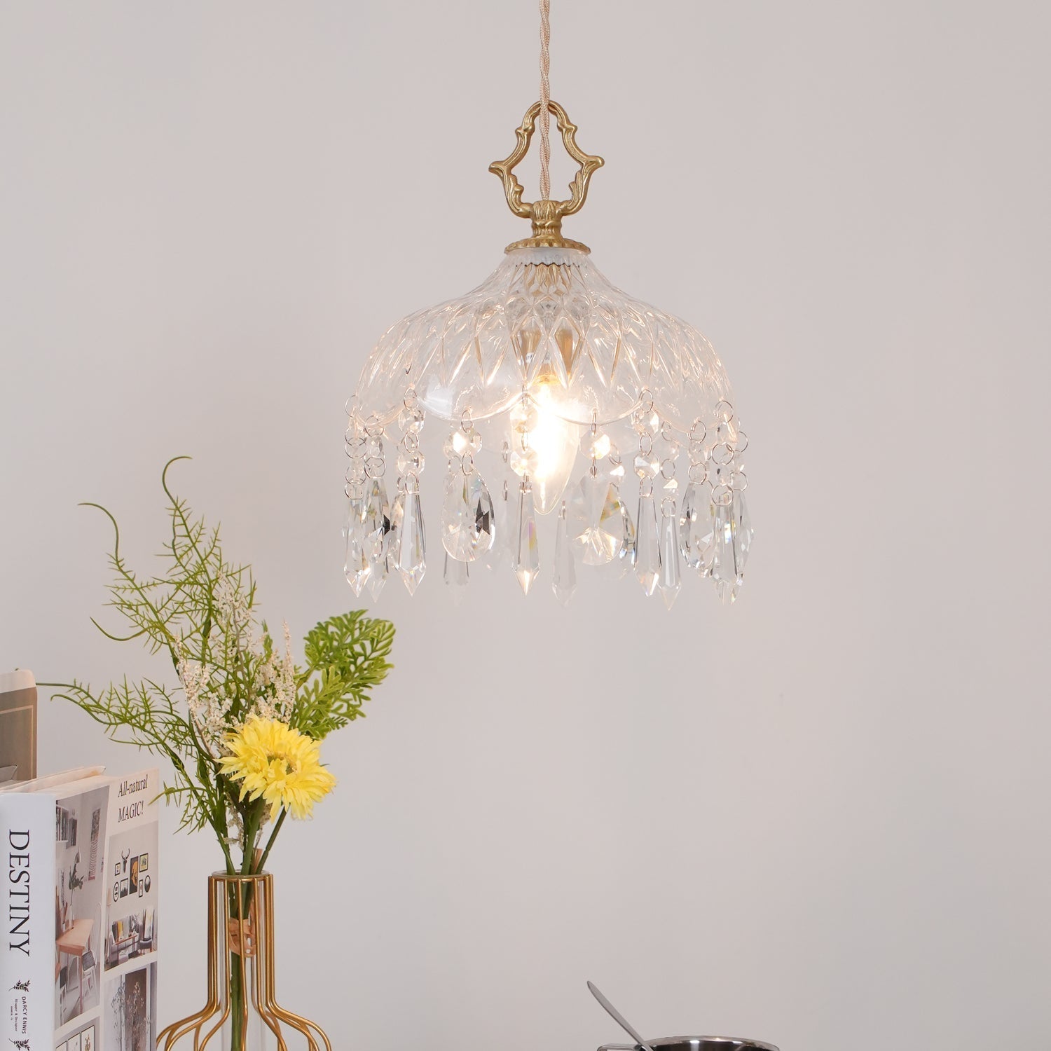 Elyran Crystal Vintage Pendant Lamp - Letslighting