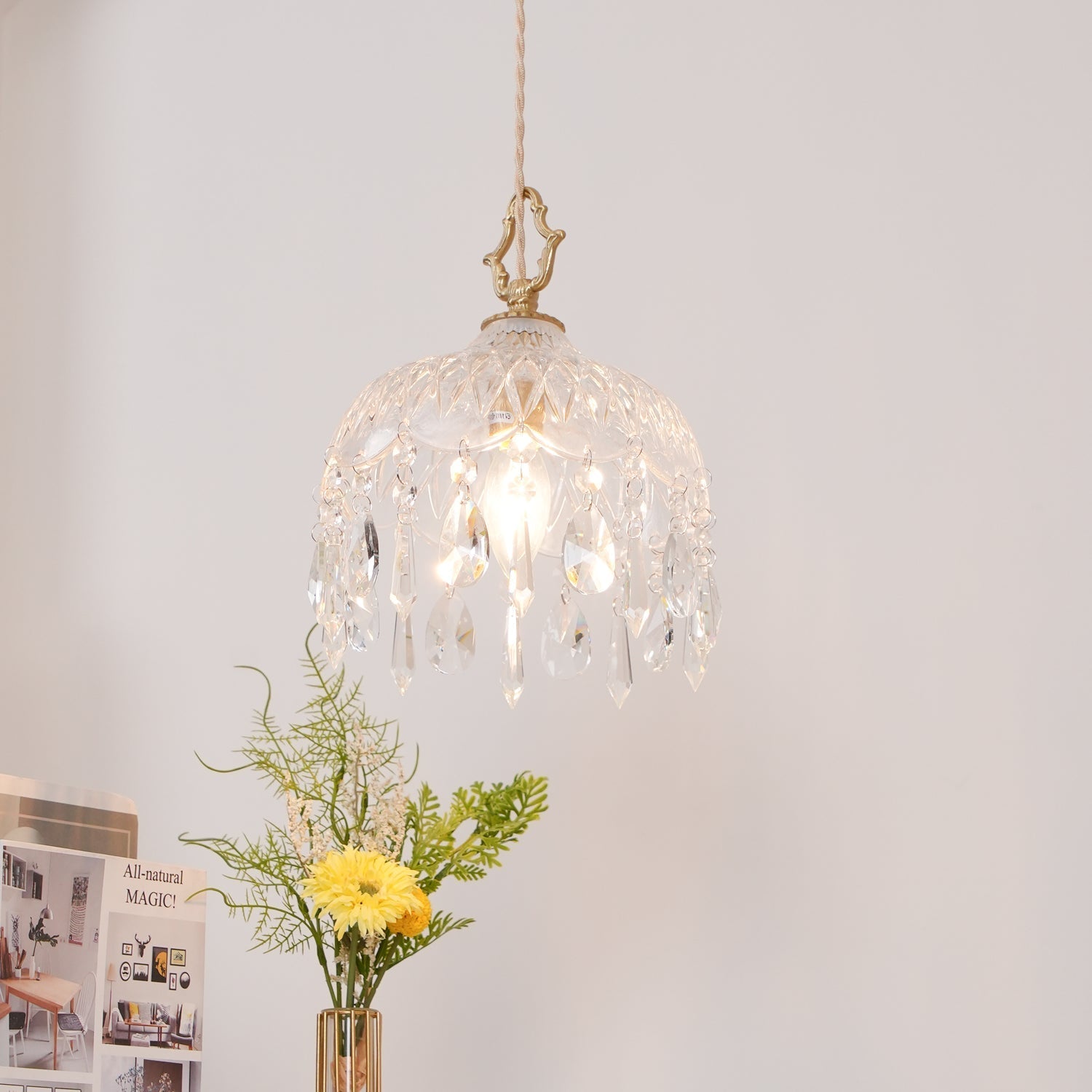 Elyran Crystal Vintage Pendant Lamp - Letslighting