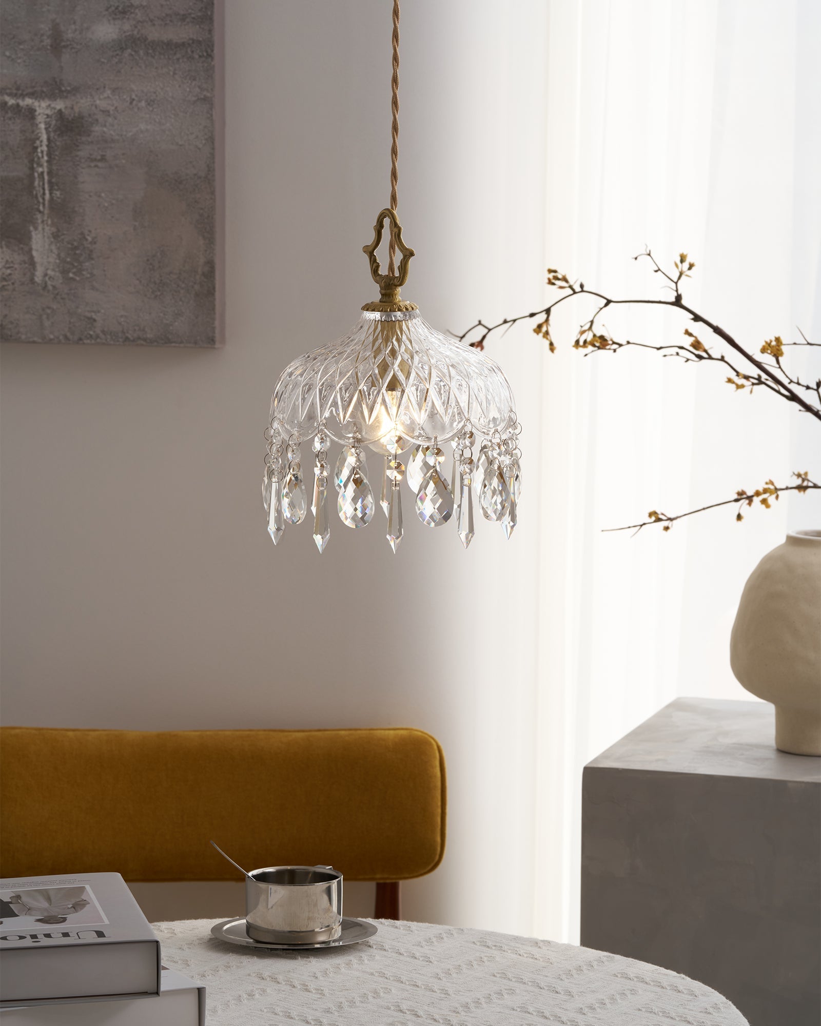 Elyran Crystal Vintage Pendant Lamp - Letslighting