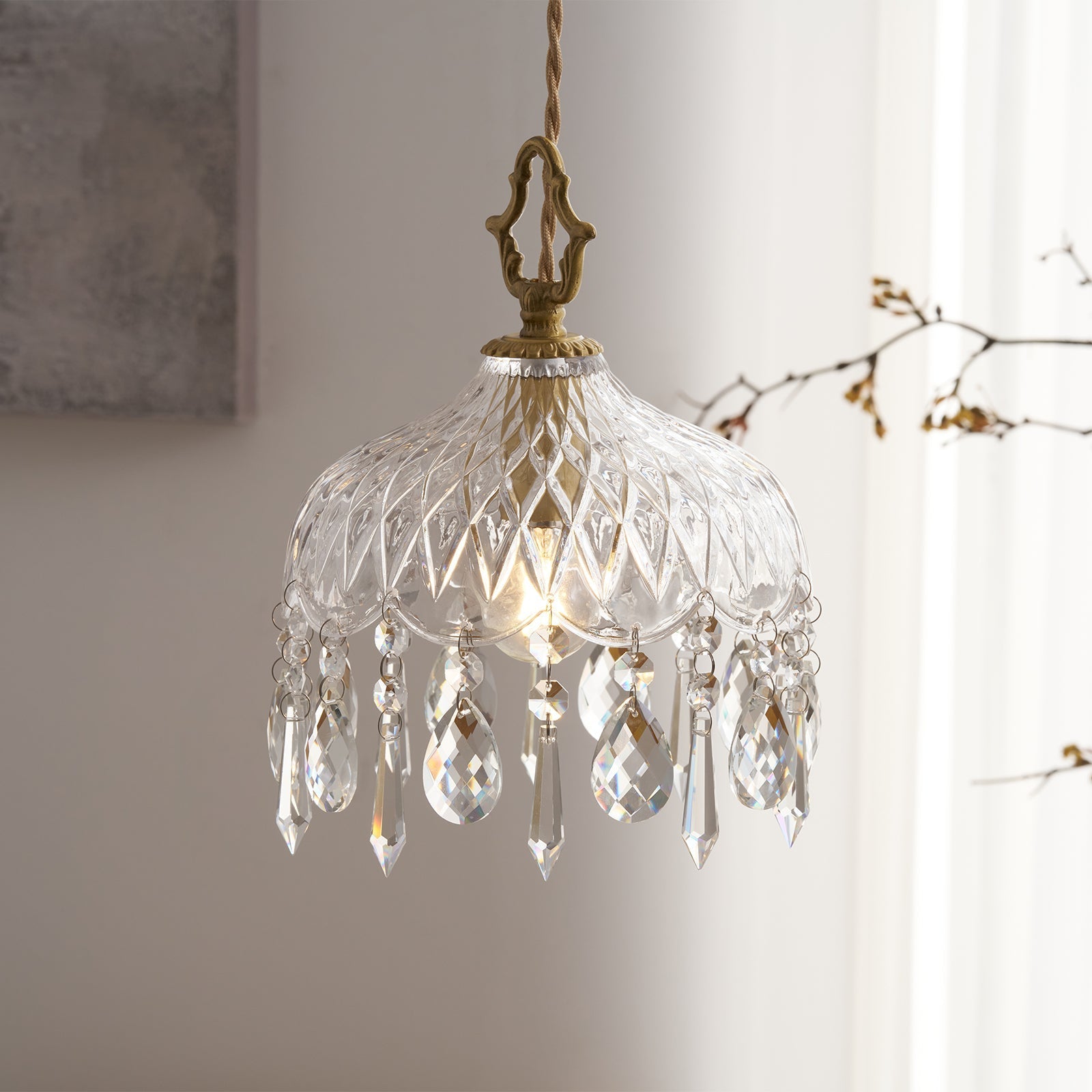 Elyran Crystal Vintage Pendant Lamp - Letslighting