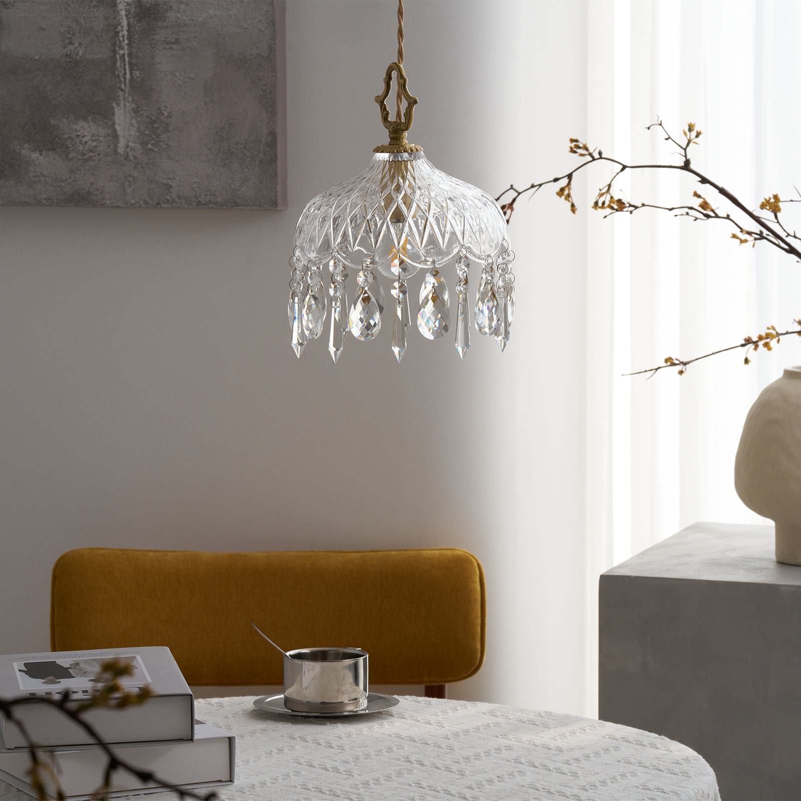 Elyran Crystal Vintage Pendant Lamp - Letslighting