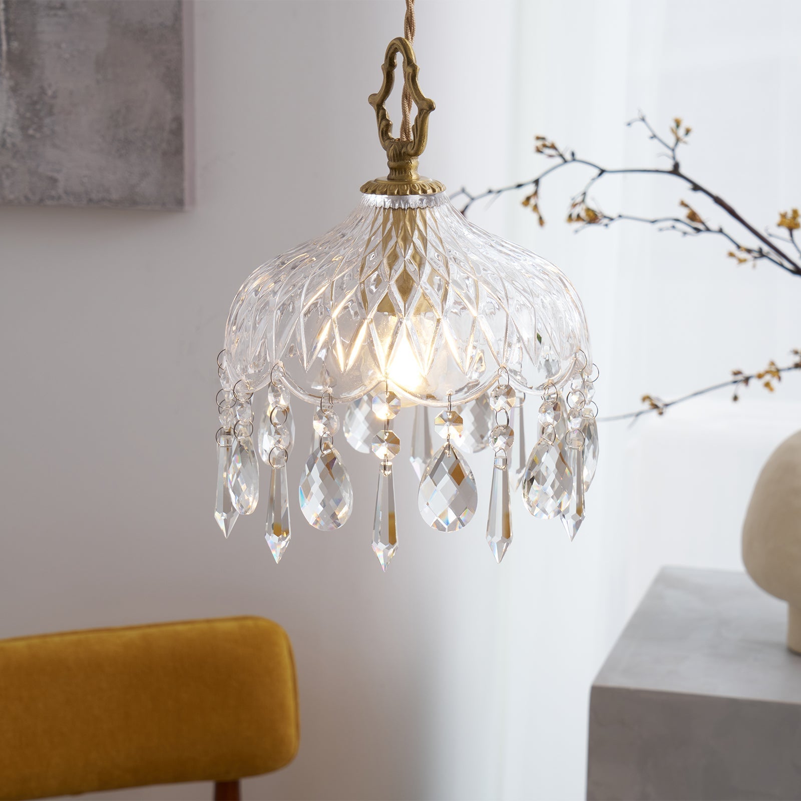 Elyran Crystal Vintage Pendant Lamp - Letslighting