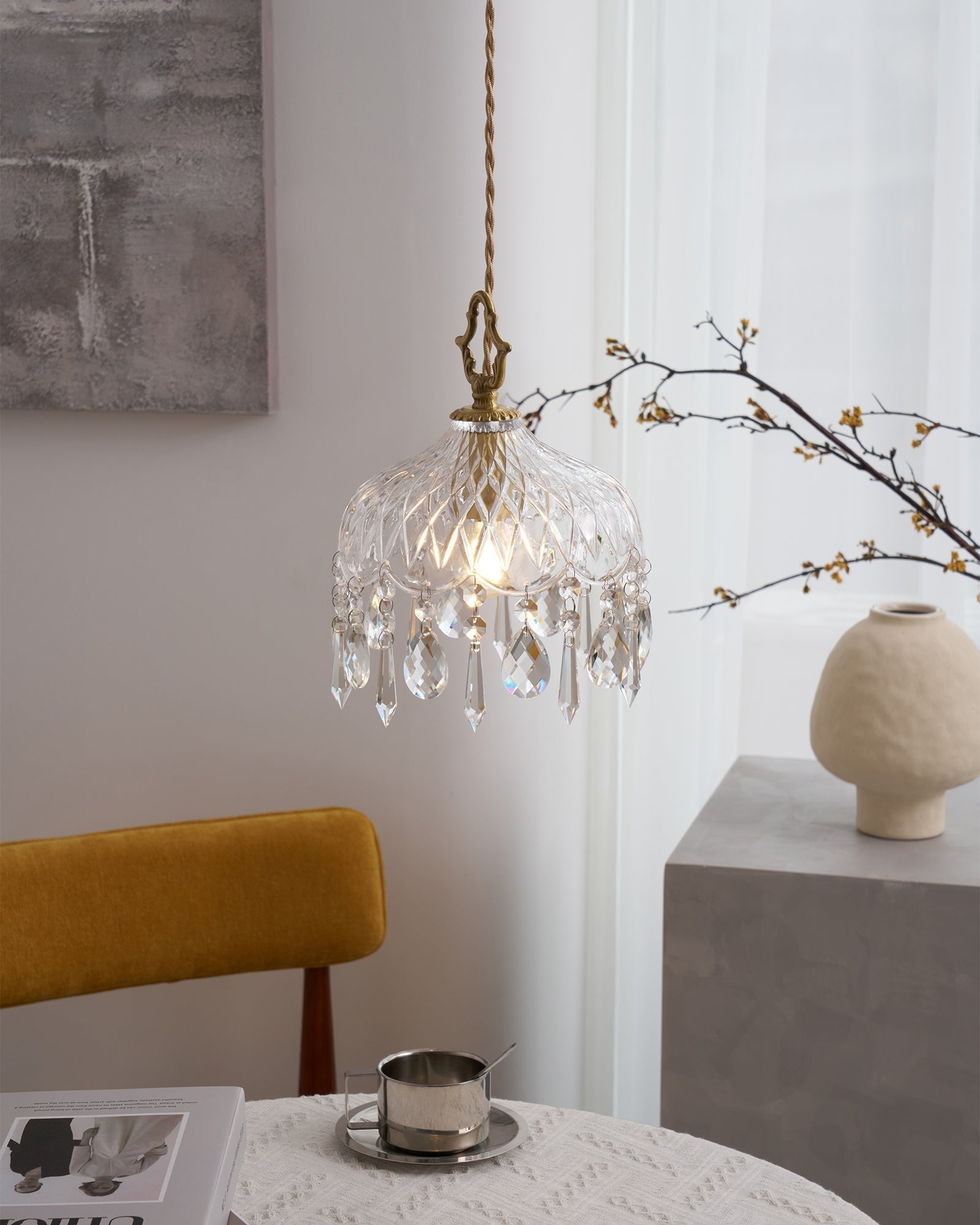 Elyran Crystal Vintage Pendant Lamp - Letslighting
