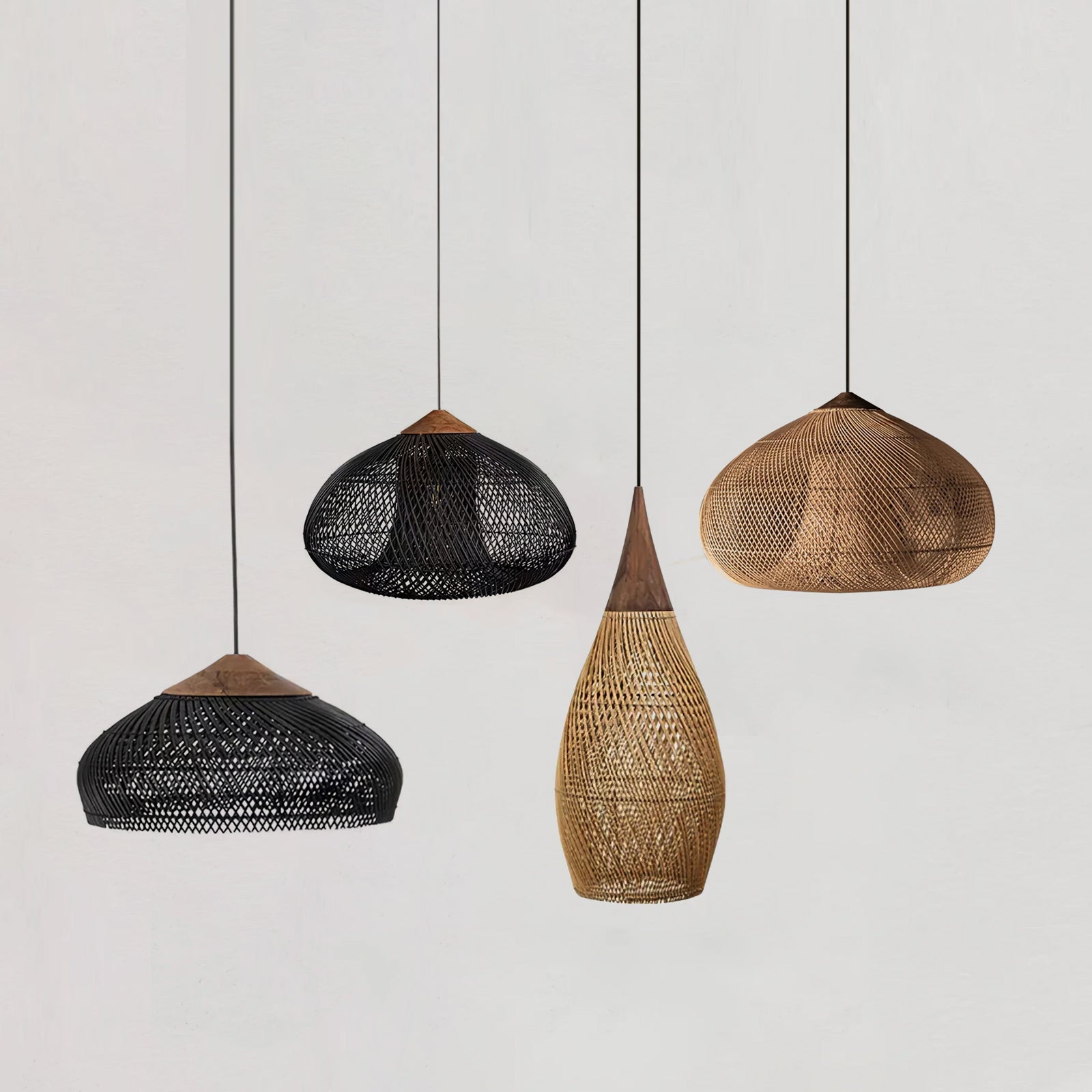 Solara Pendant Lamp Rattan Swag Woven - Letslighting