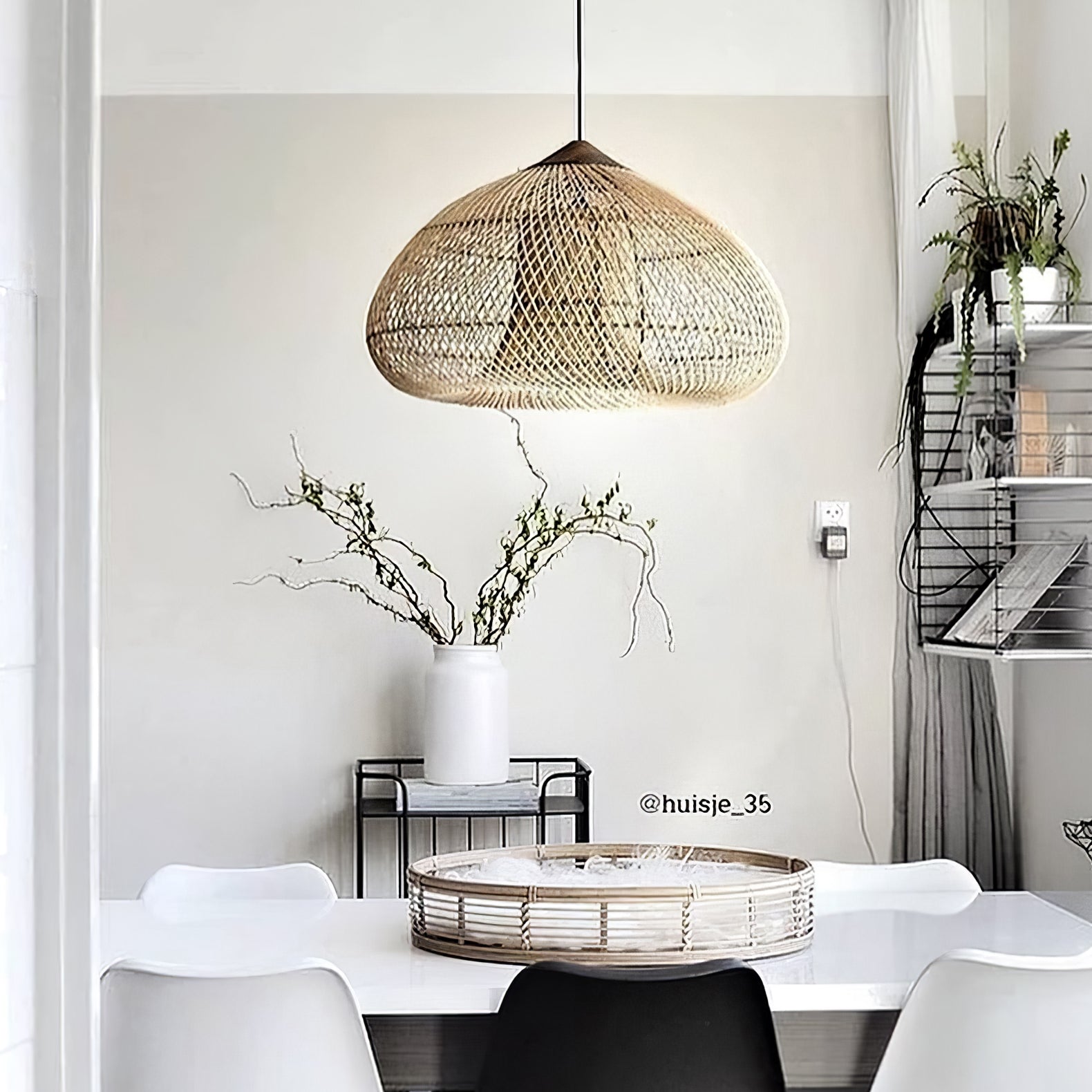 Solara Pendant Lamp Rattan Swag Woven - Letslighting
