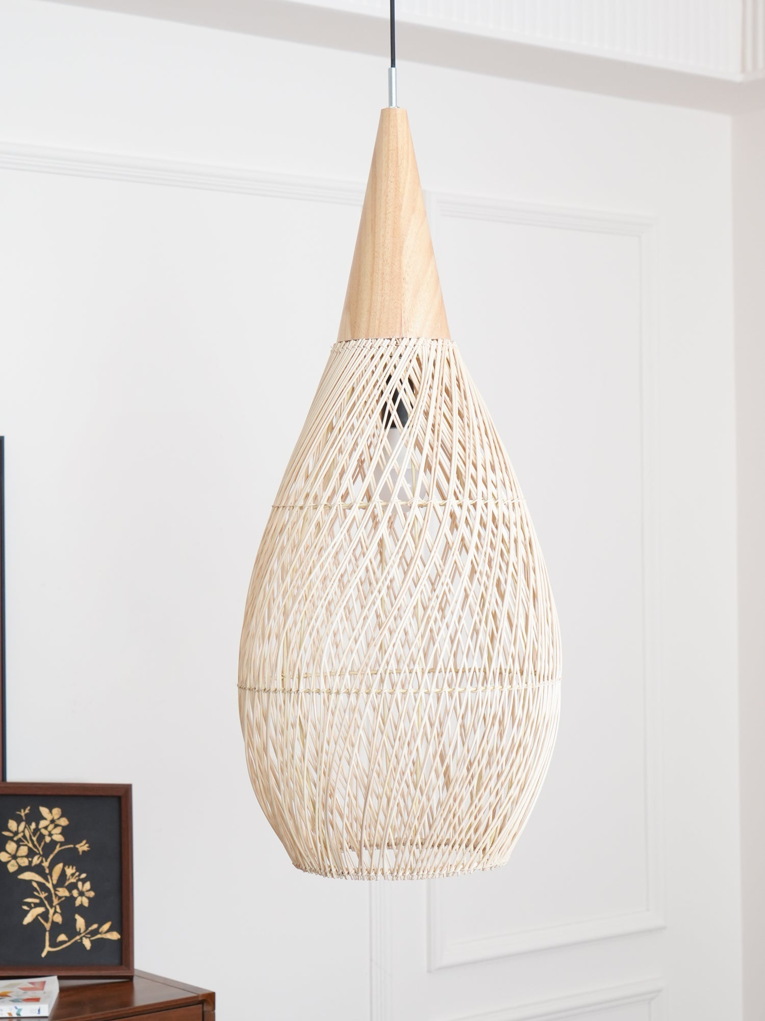 Solara Pendant Lamp Rattan Swag Woven - Letslighting