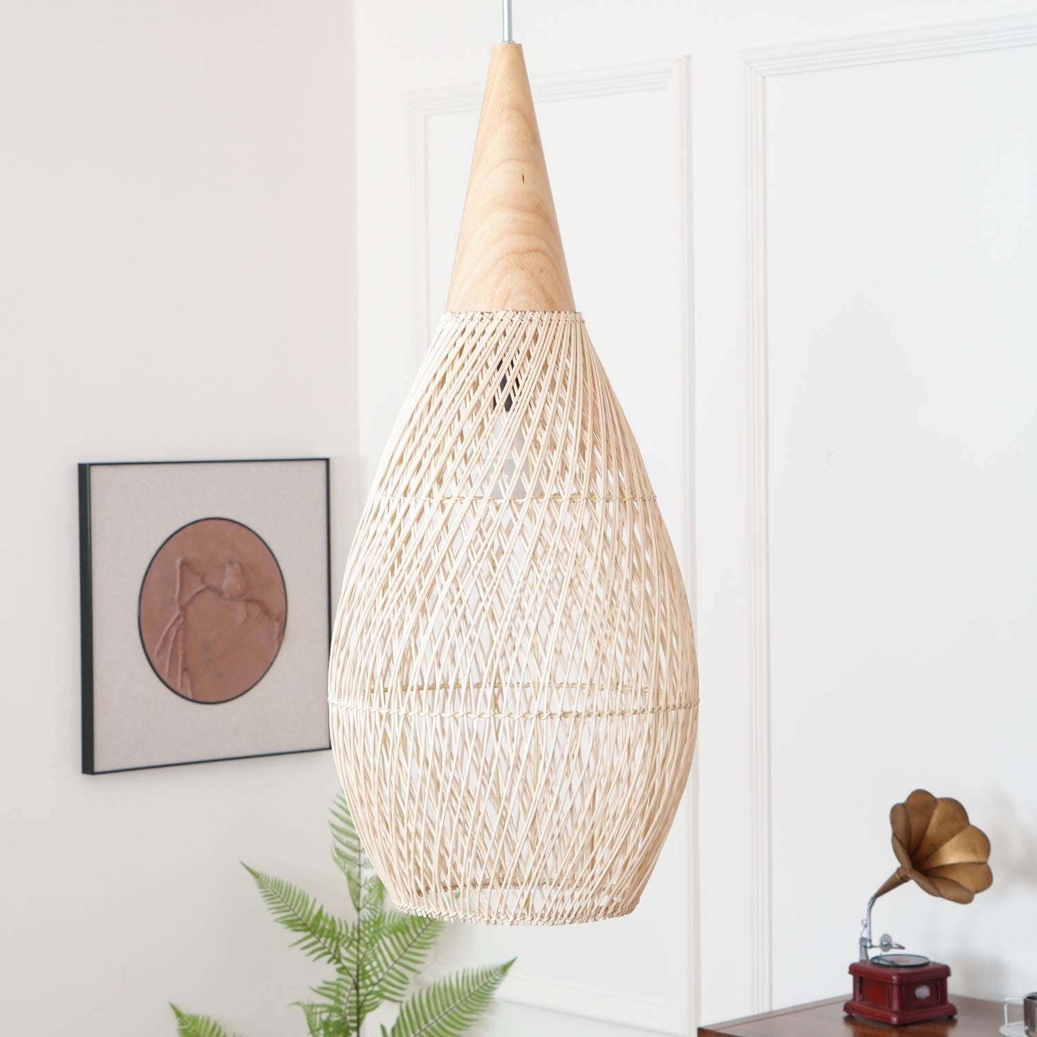 Solara Pendant Lamp Rattan Swag Woven - Letslighting