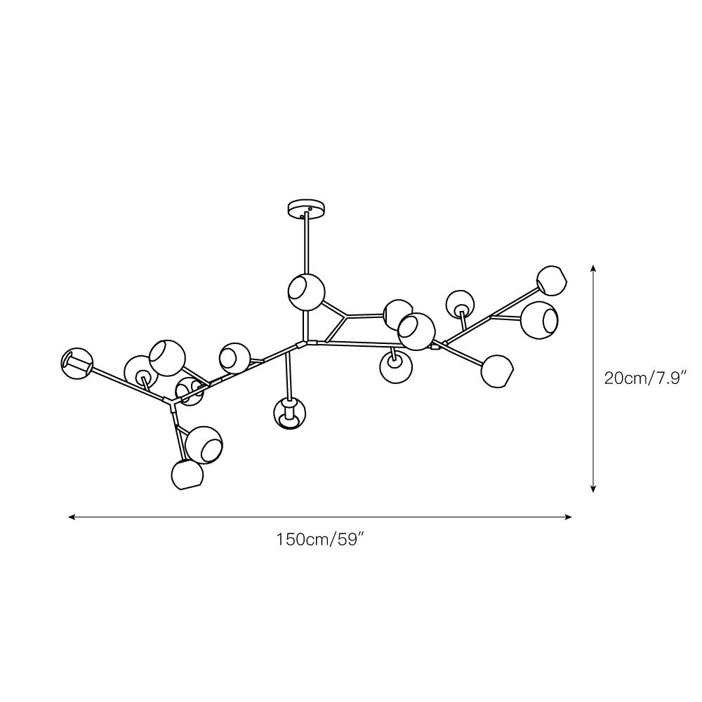 Kinetic Individual Creativity Brass Glass Chandelier - Letslighting