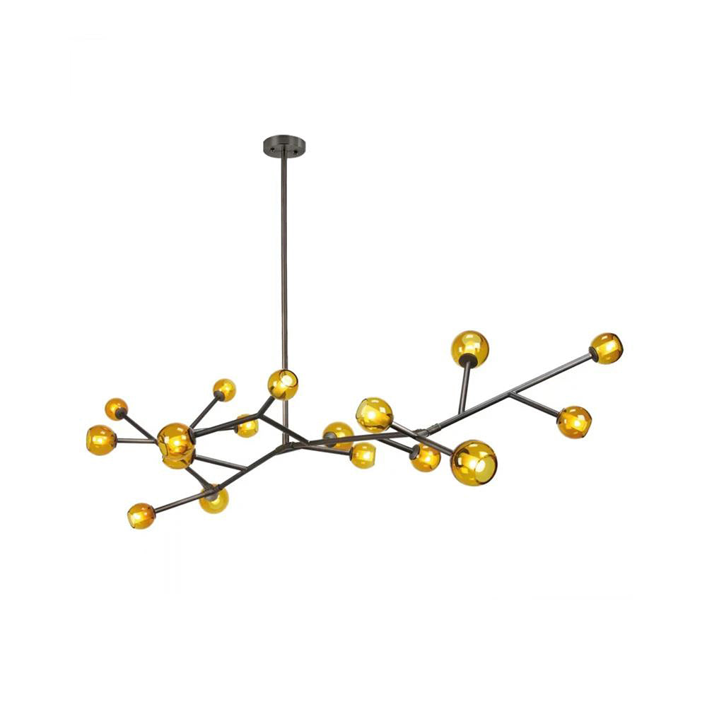 Kinetic Individual Creativity Brass Glass Chandelier - Letslighting